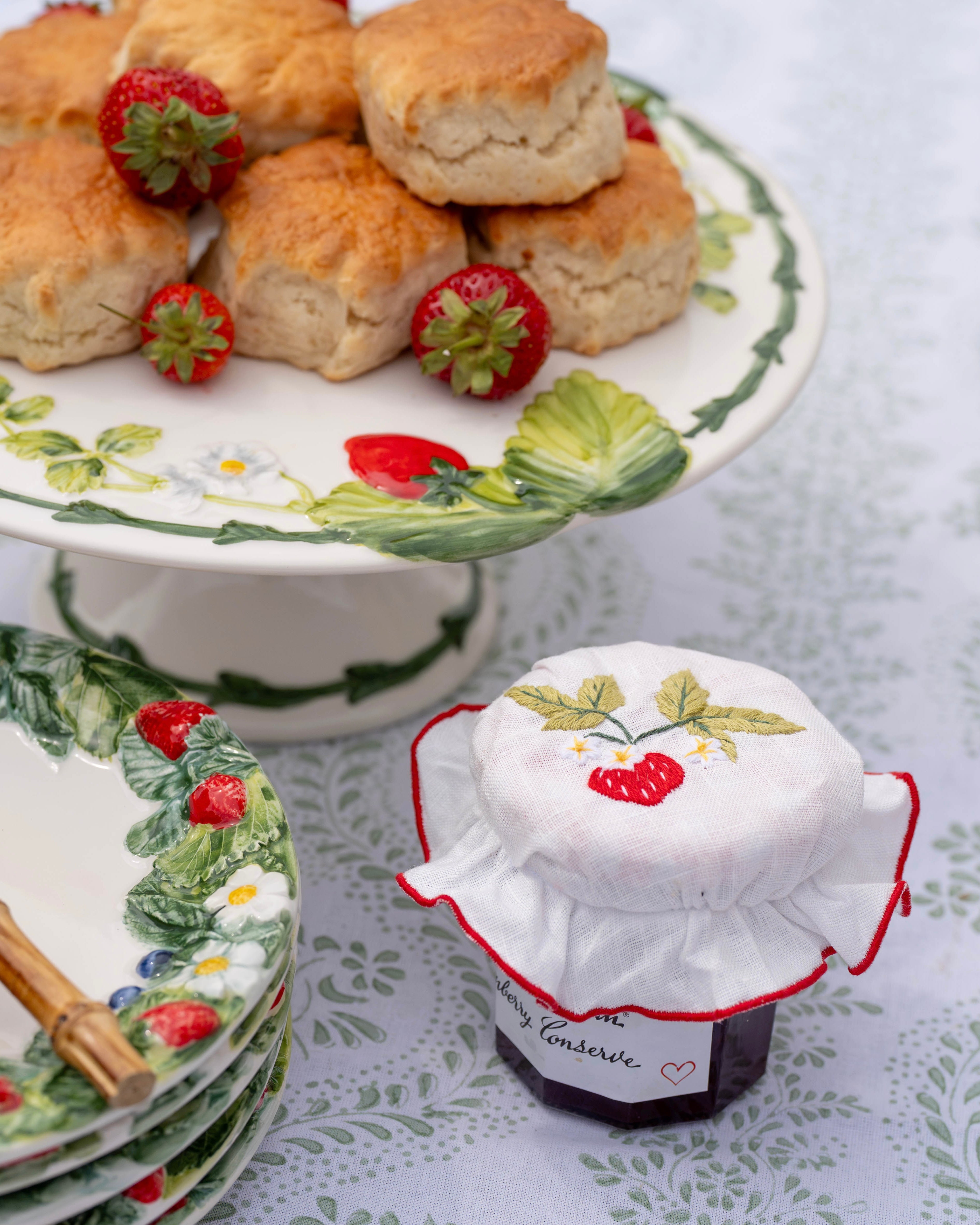 Hand Embroidered Jam Pot Covers (Set of 4)