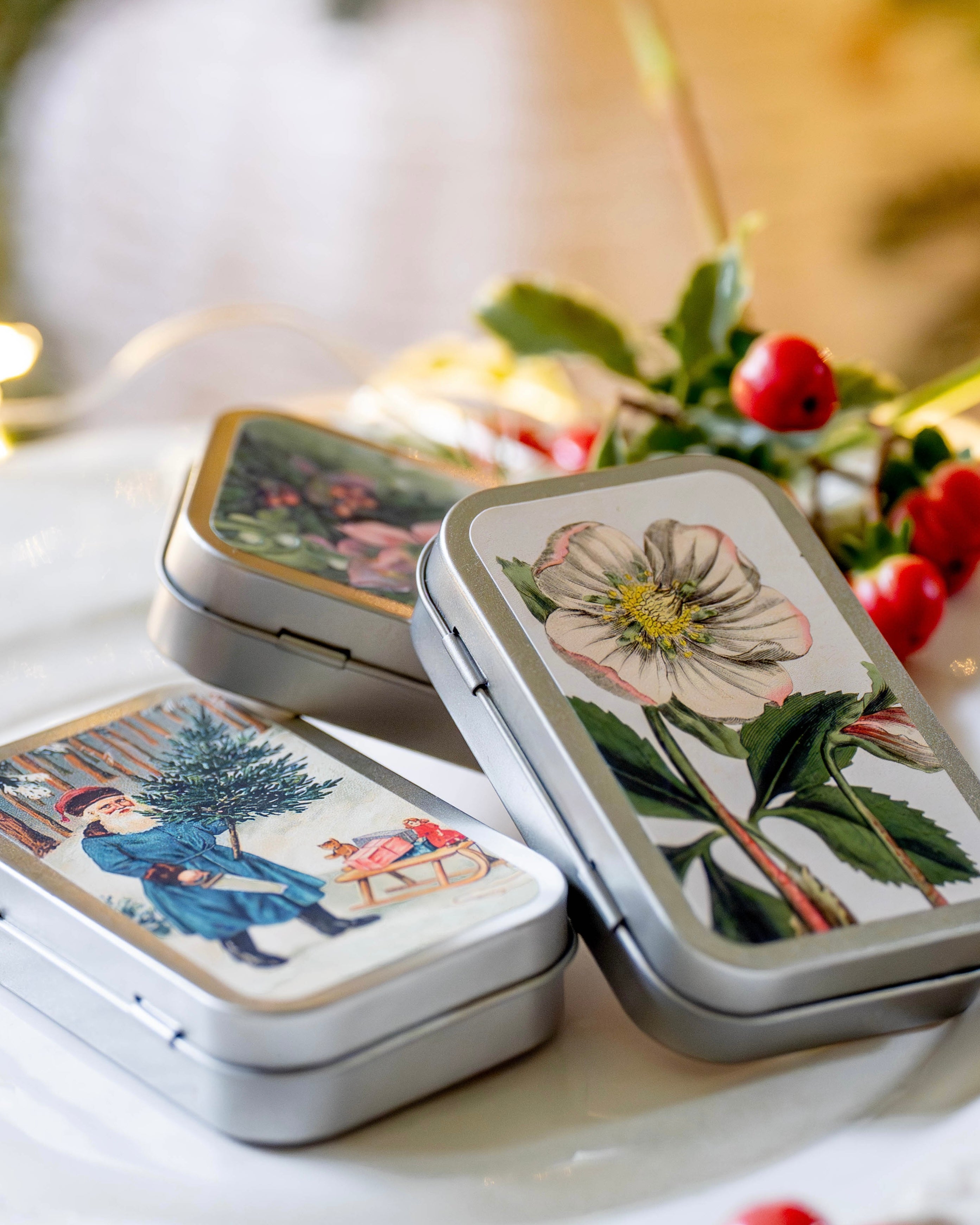 Vintage Santa Pastille Tins