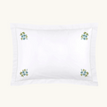 Embroidered Large Blue Ruffle Square Pillowcase main image 1