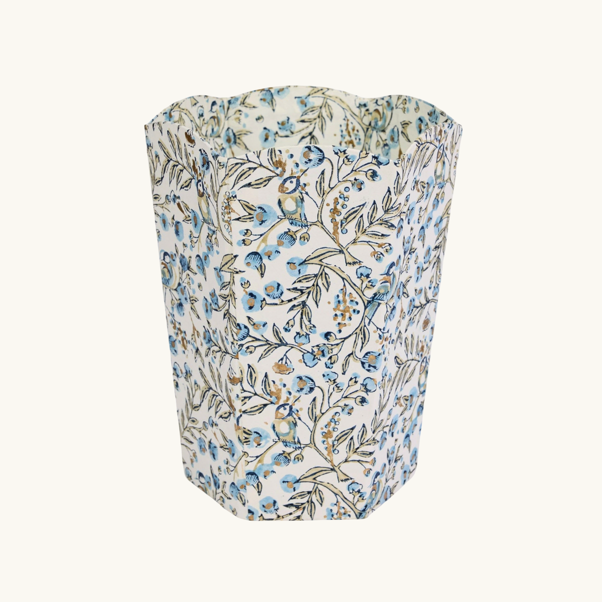 Blue Songbird Waste Paper Basket