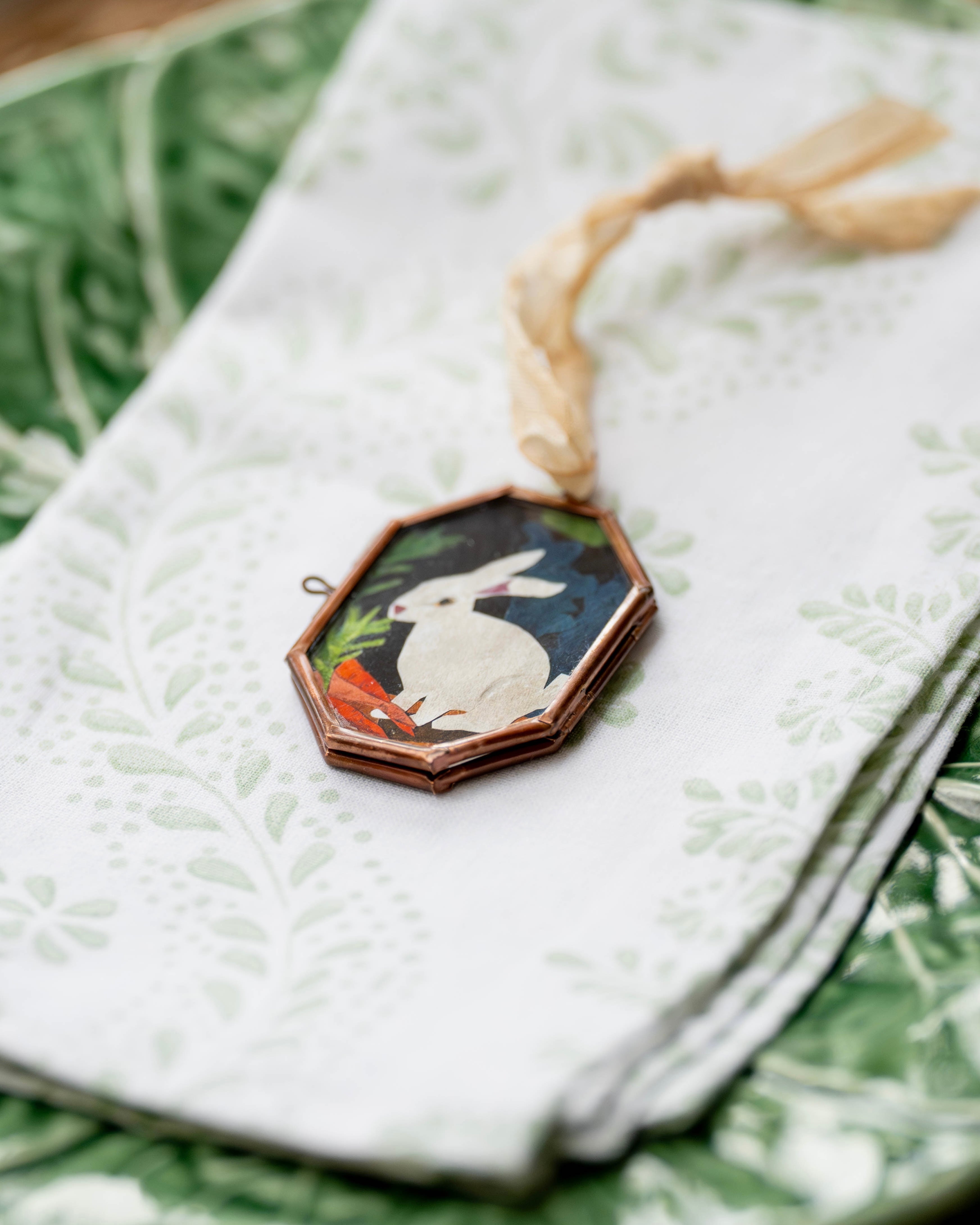 Rabbit Art Locket Ornament
