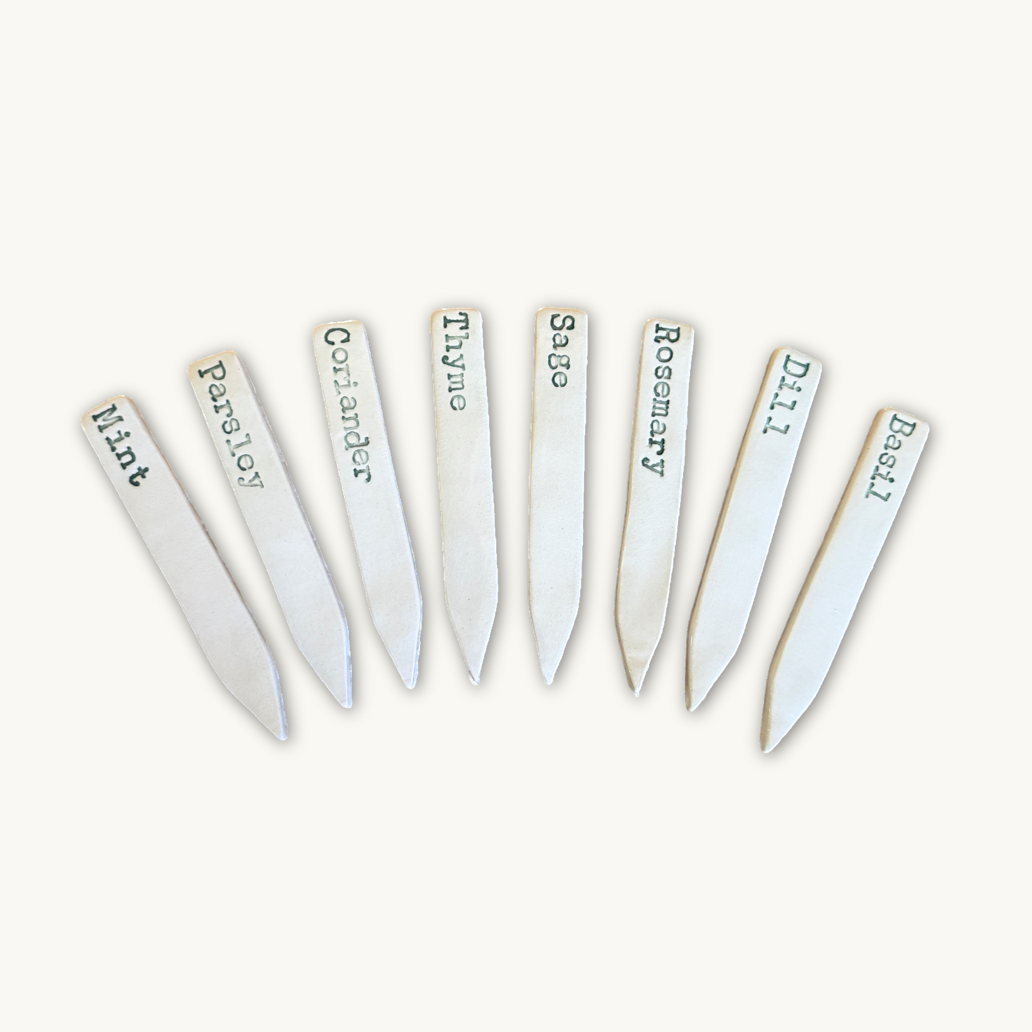 Ceramic Herb Markers (Set of 8)