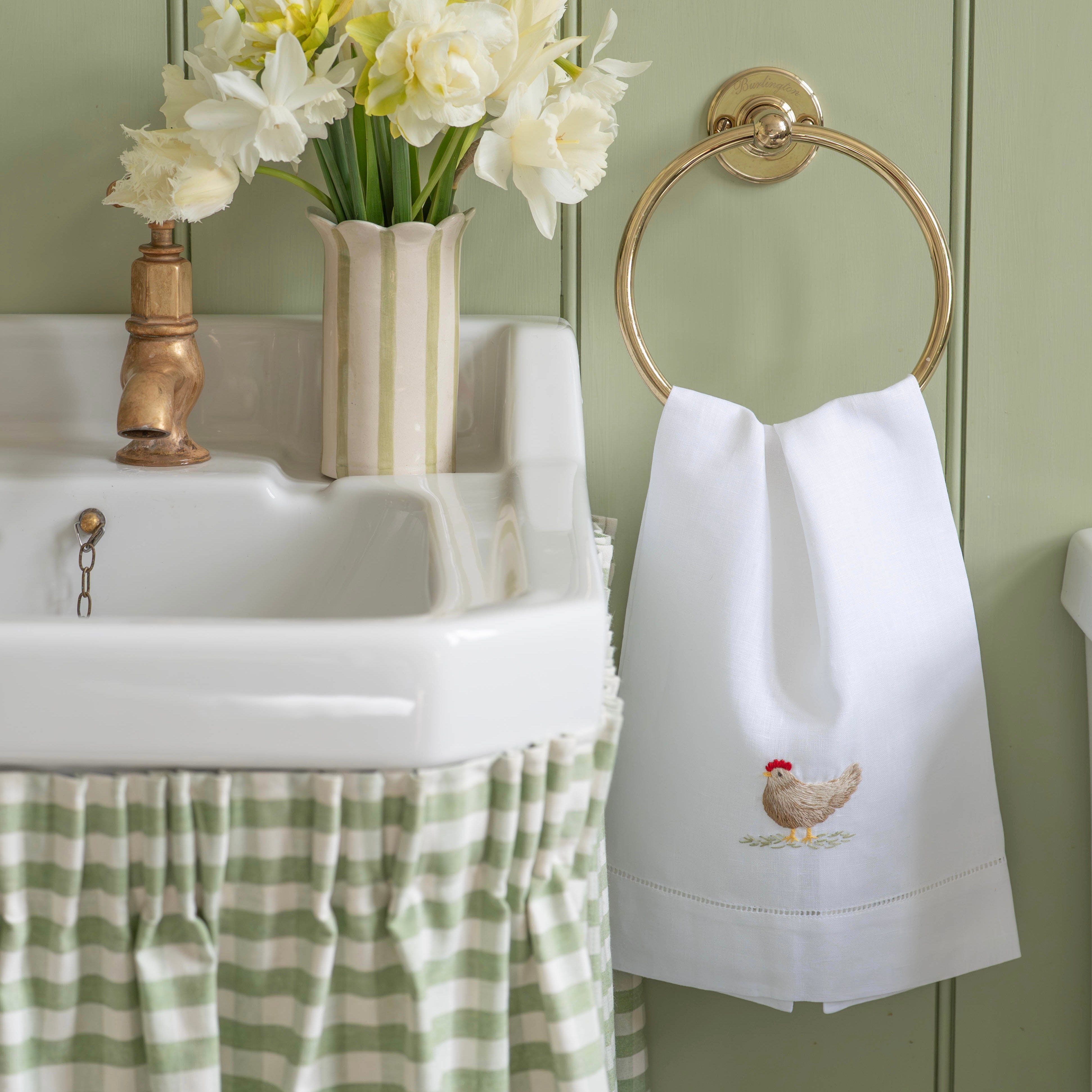 Chicken Embroidered Hand Towel