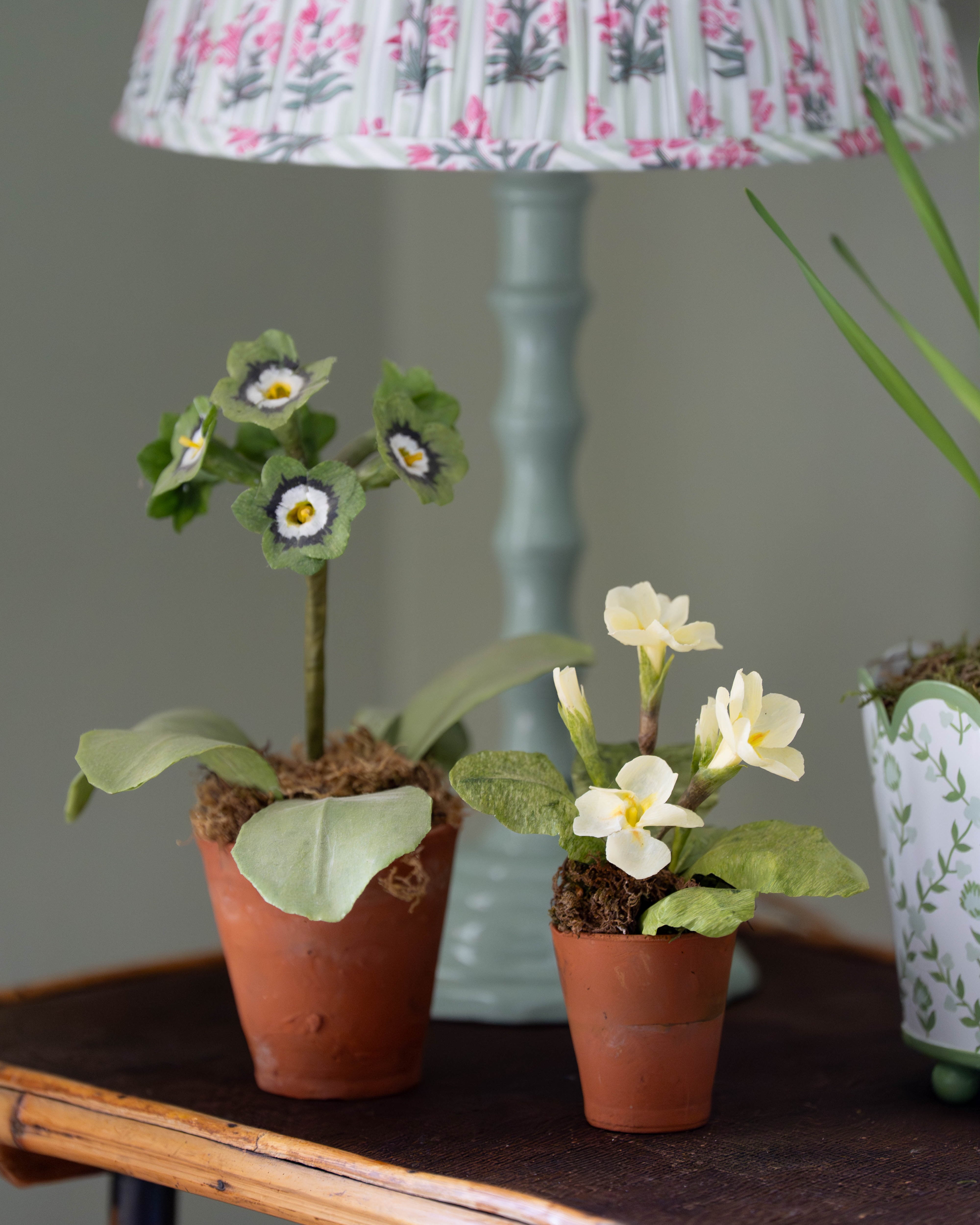 Spring Primrose Wax Paper Flower Pot