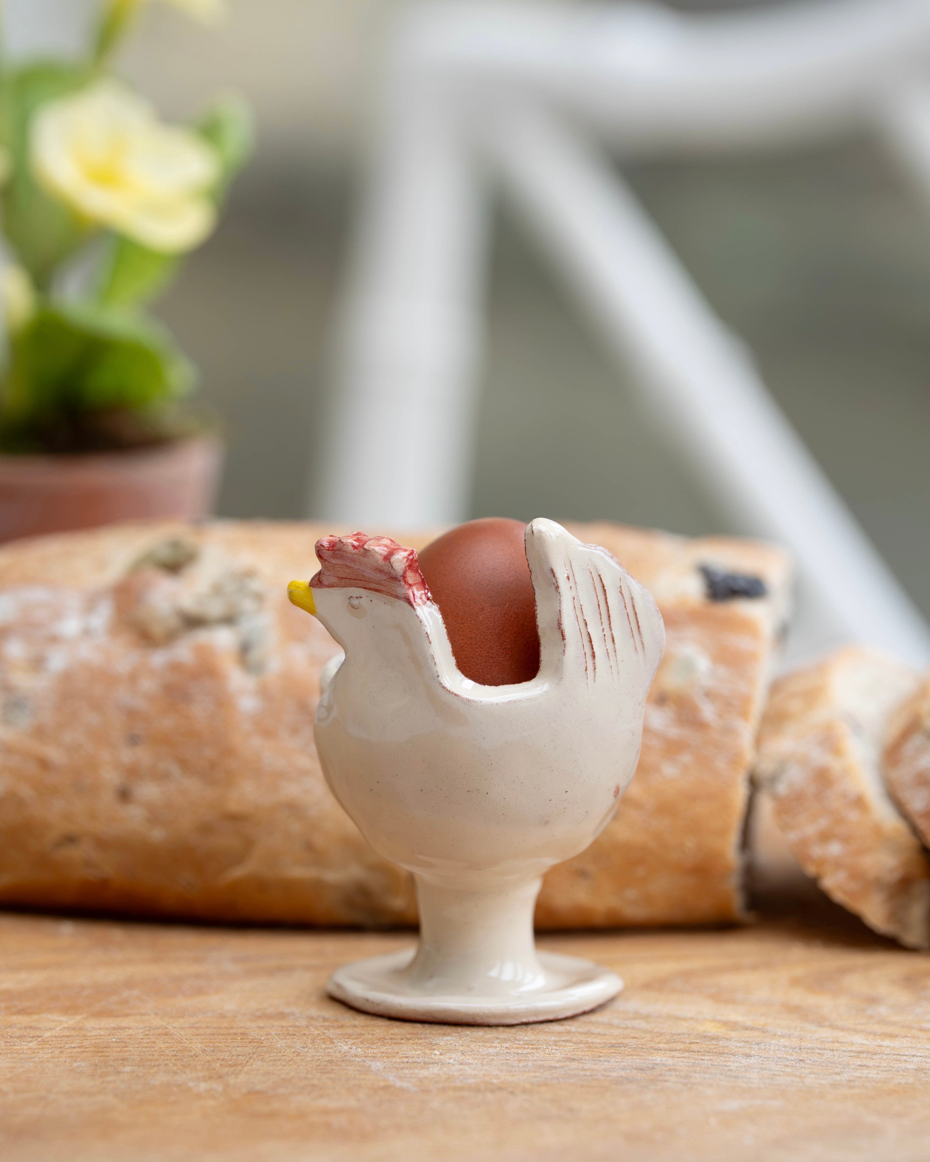 White Hen Egg Cup