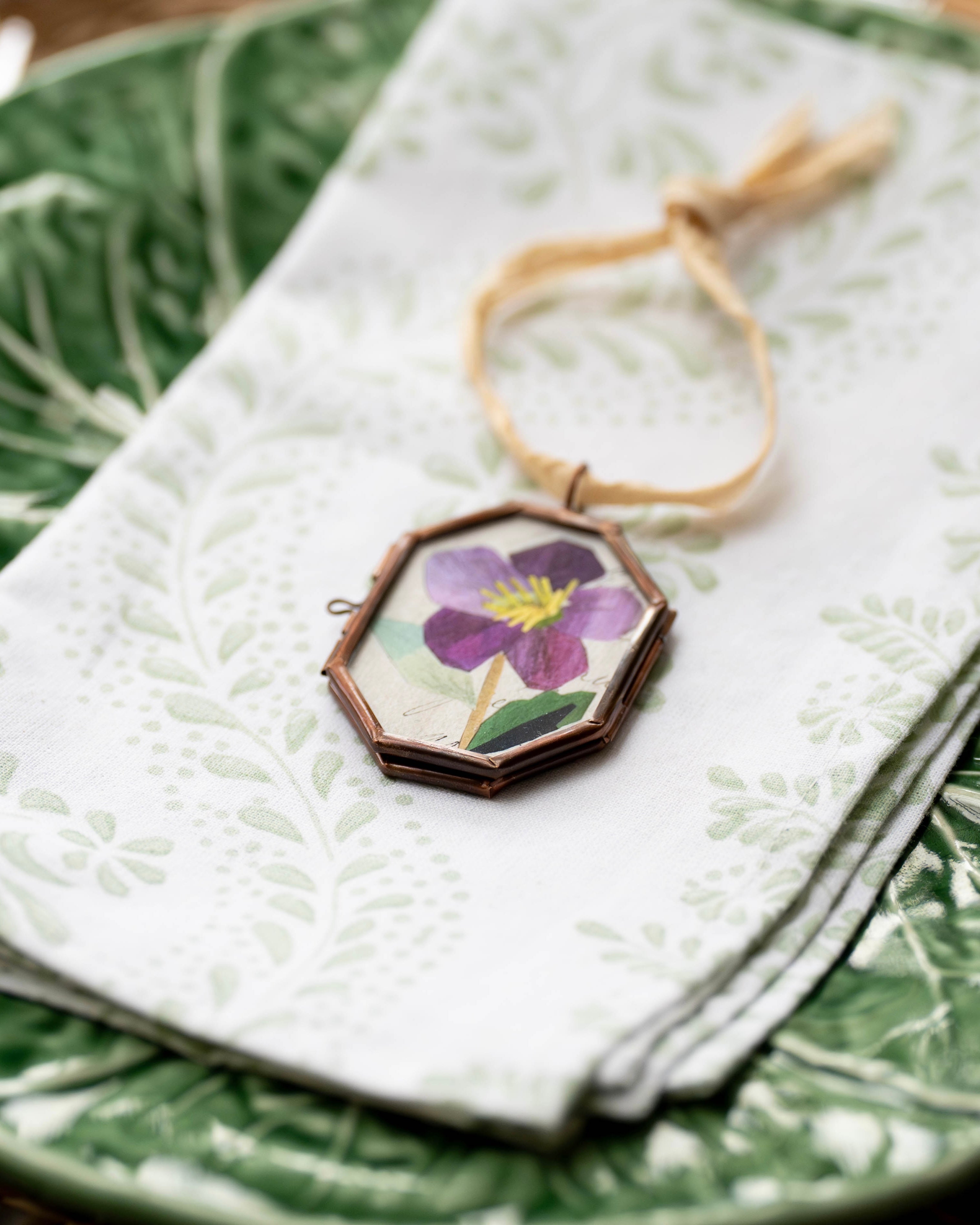 Hellebore Art Locket Ornament
