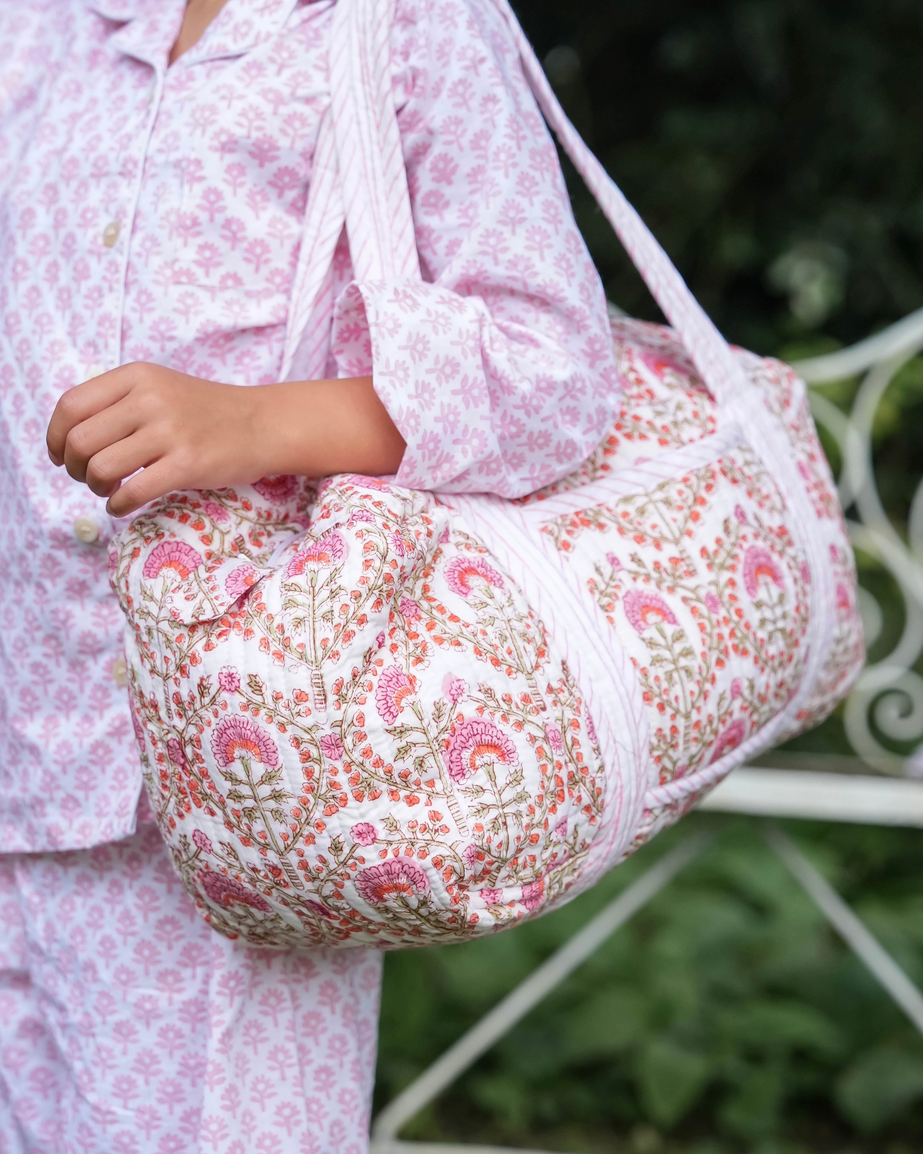 Mini Freya Handblocked Weekend Bag