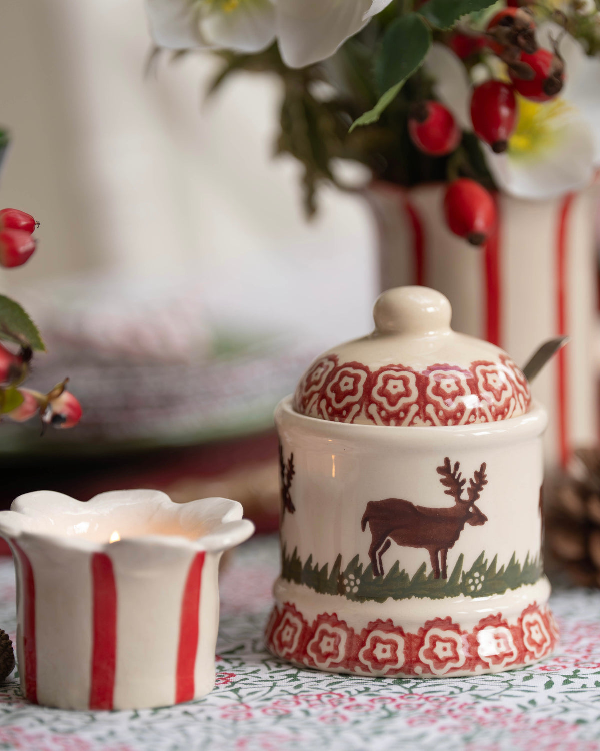 Reindeer Festive Jam Pot