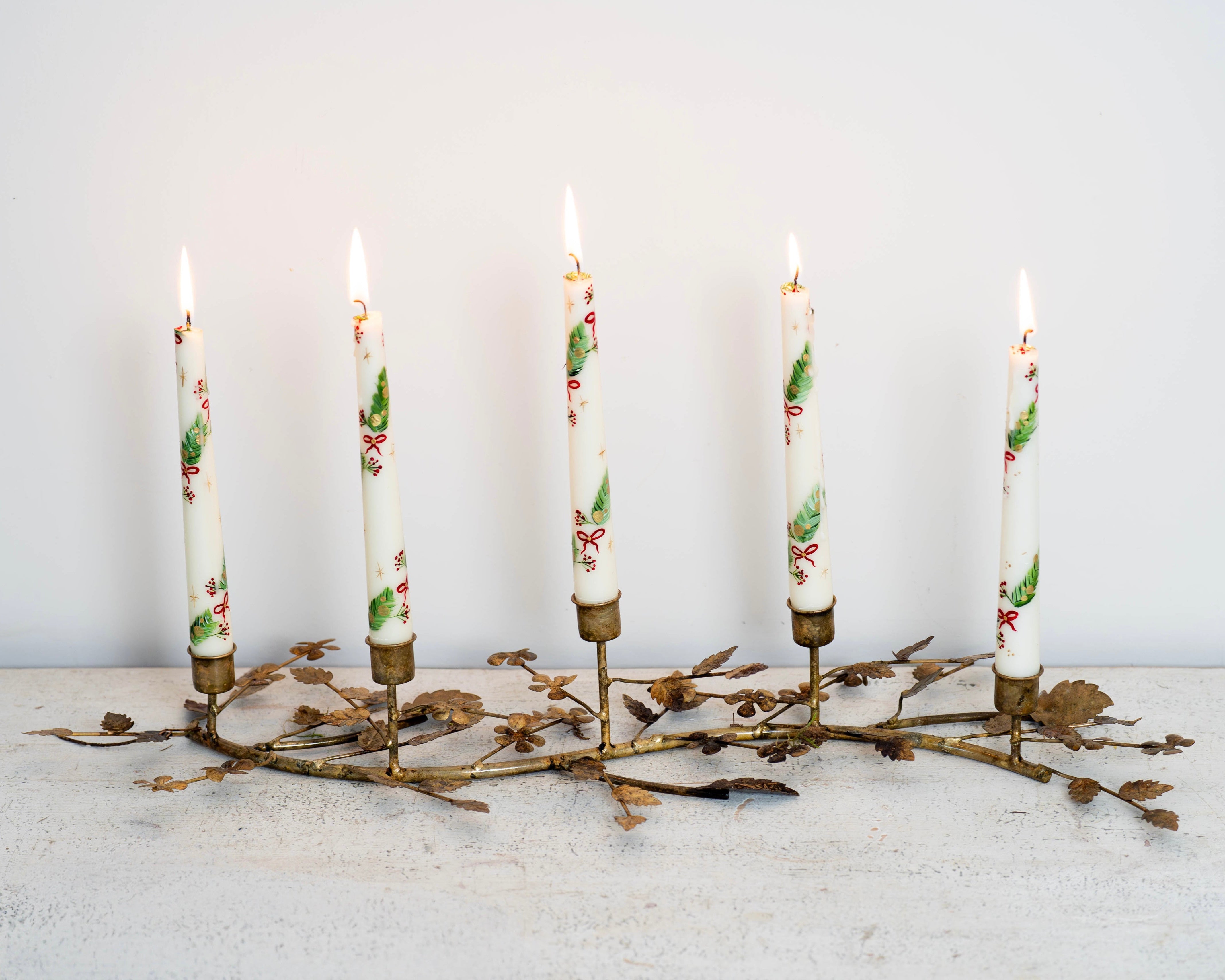 Antique Gold Branch Candle Holder