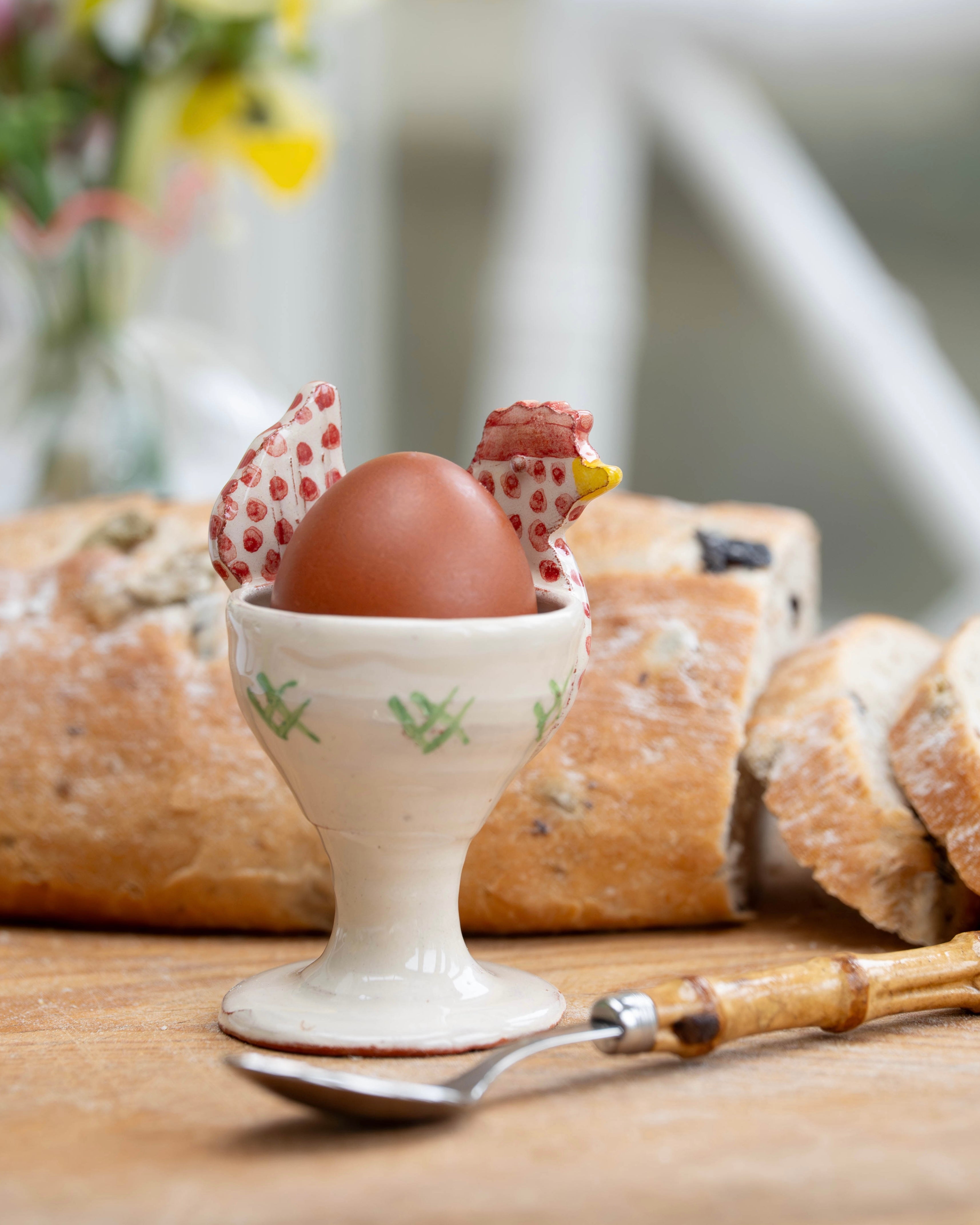 Pink Spotty Hen Egg Cup
