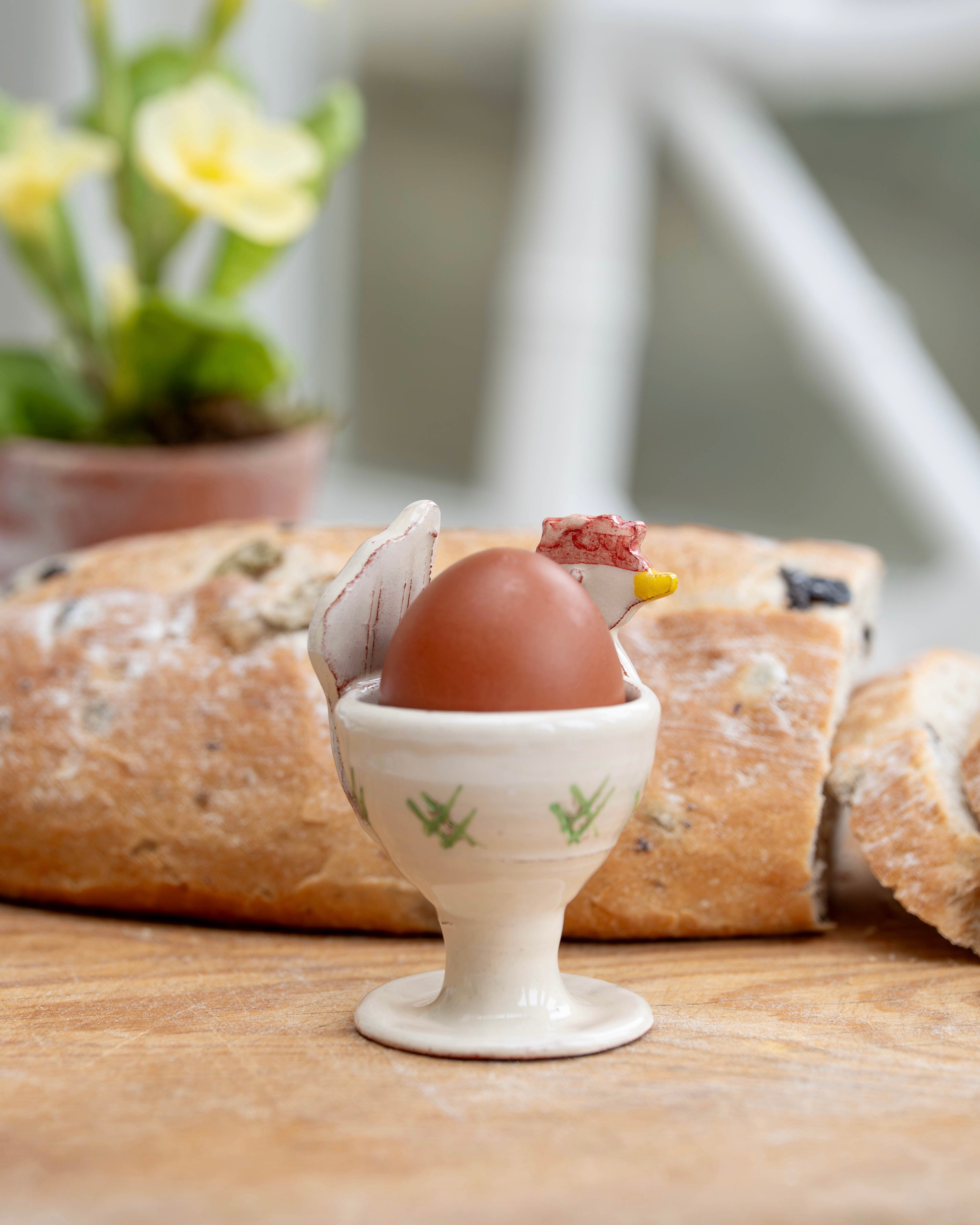 White Hen Egg Cup