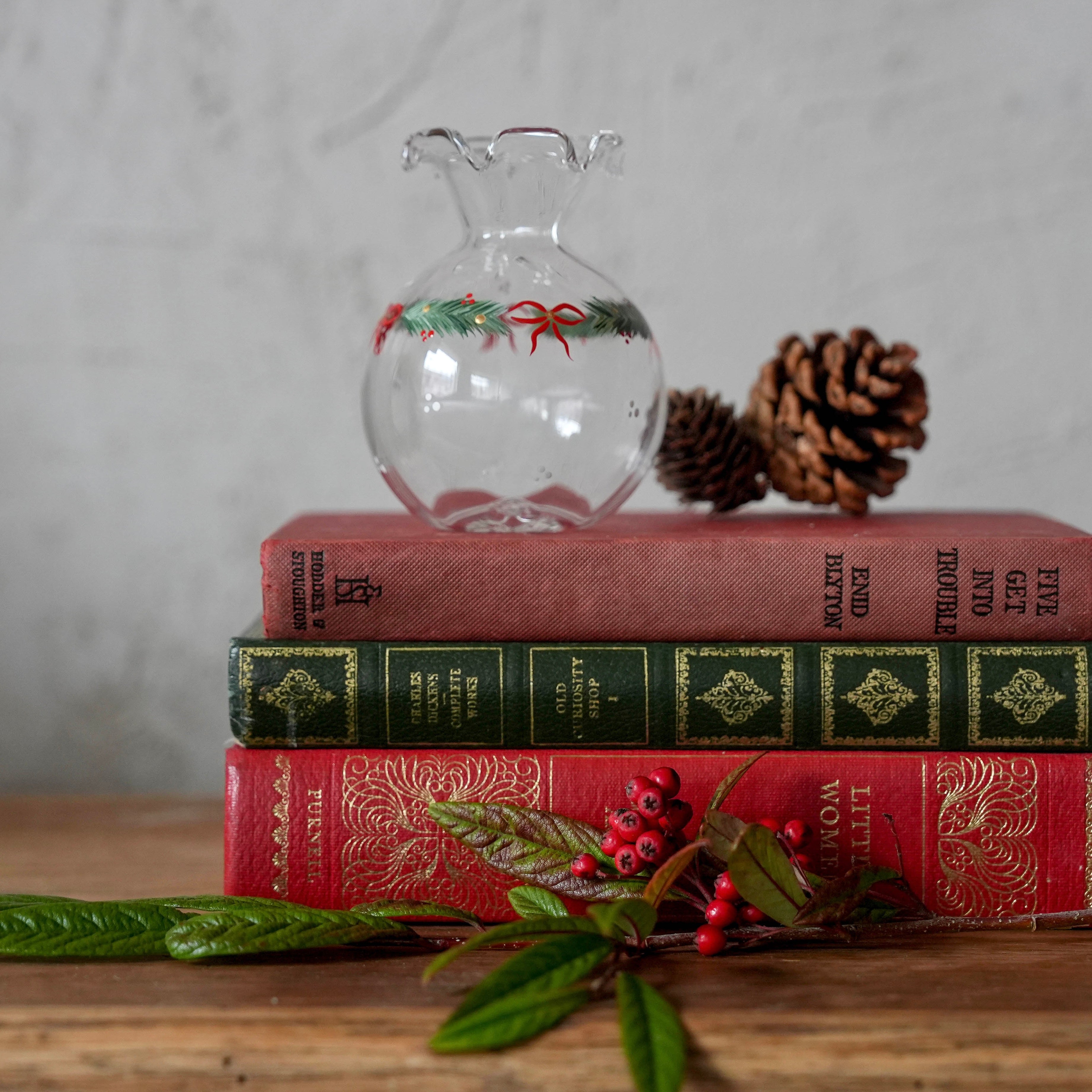 Festive Bow Ditsy Bud Vase