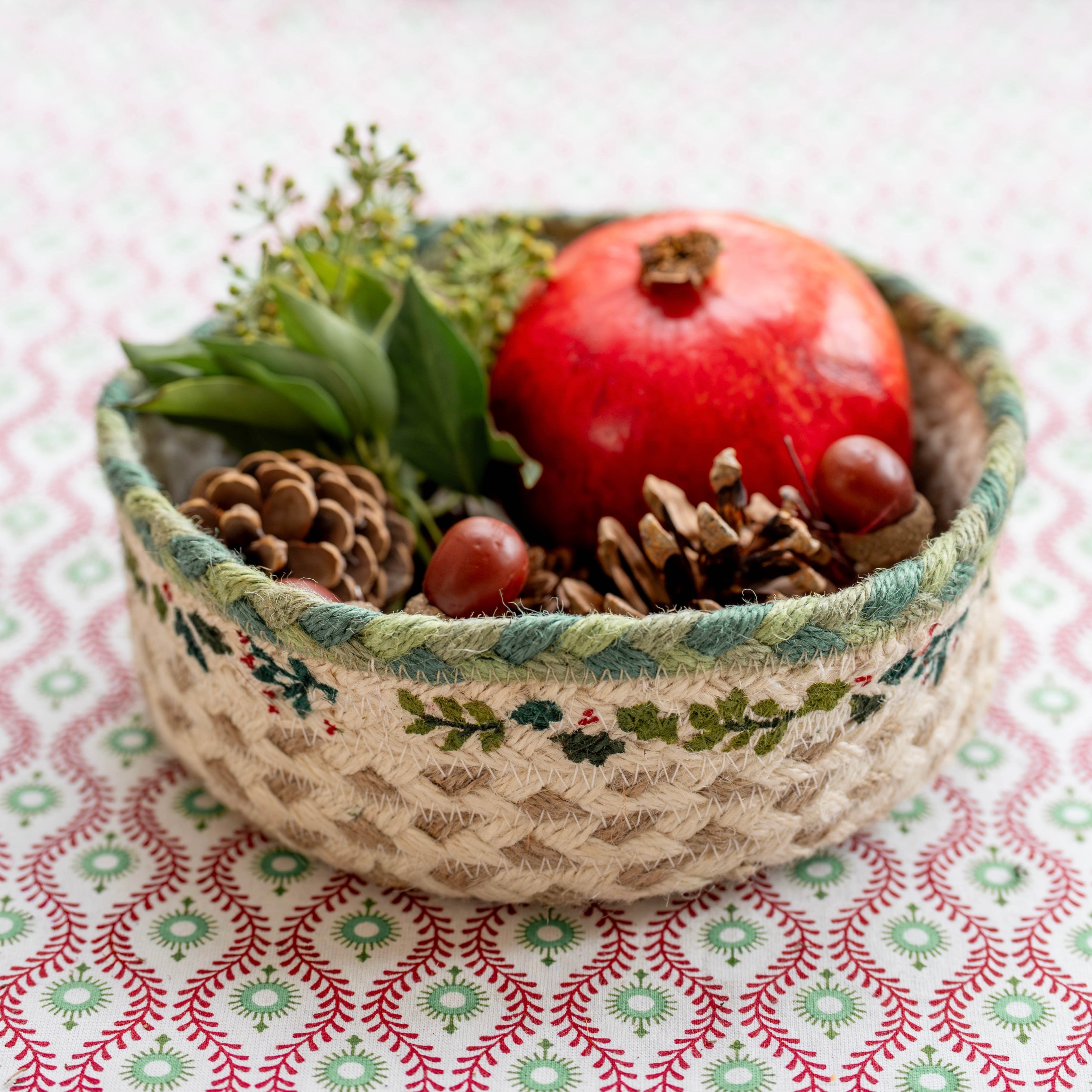 Festive Jute Mini Basket