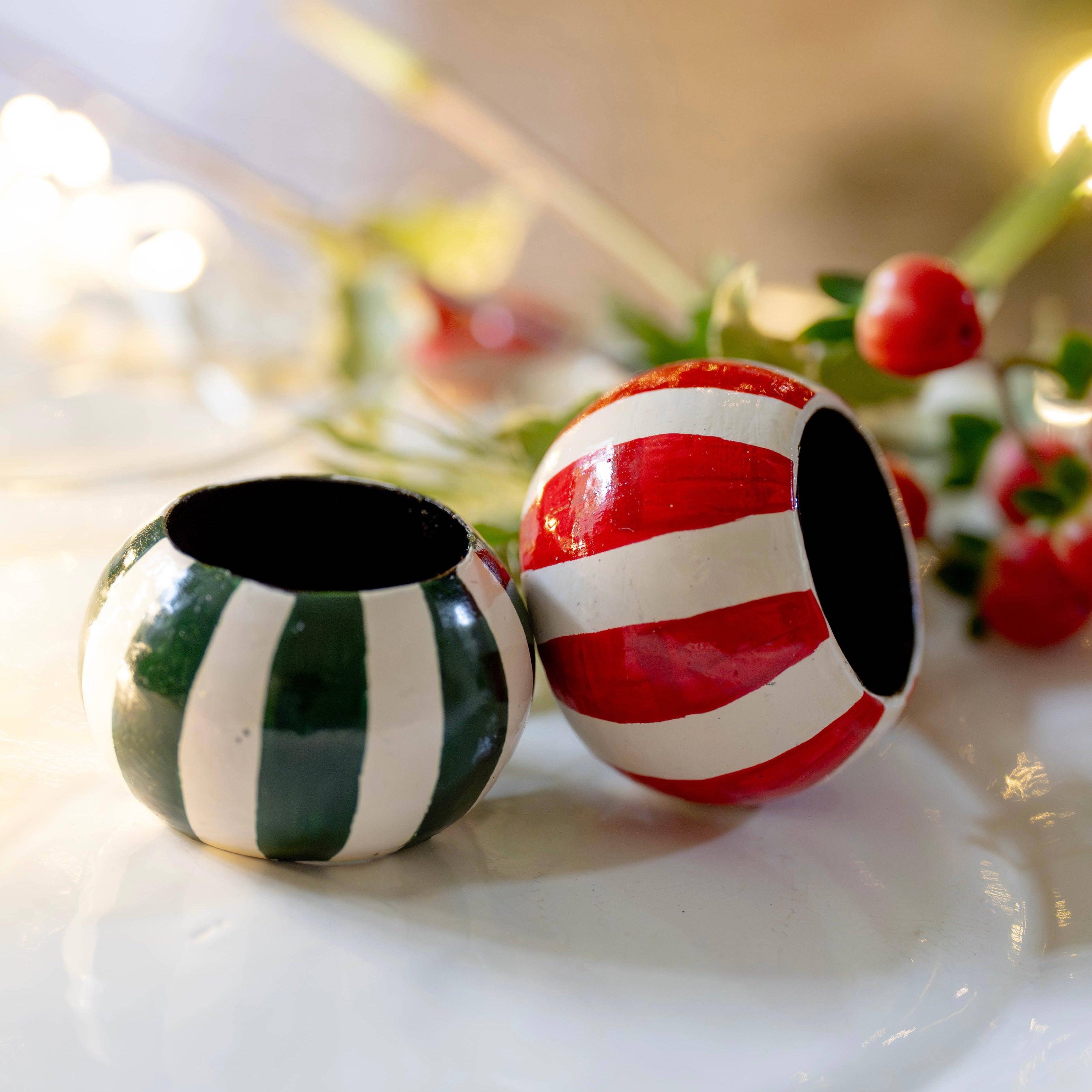 Festive Stripe Napkin Ring