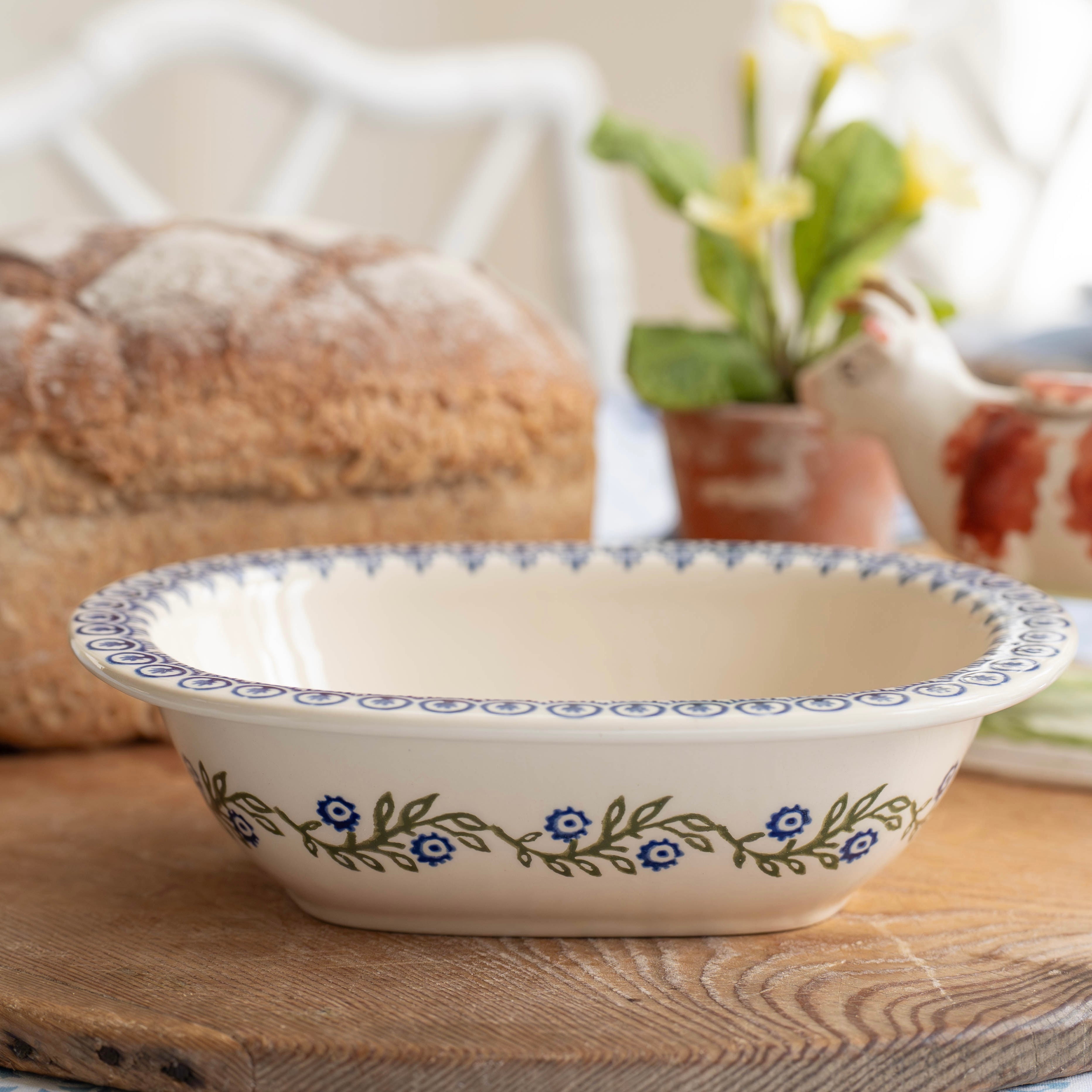 Floral Garland Pie Dish