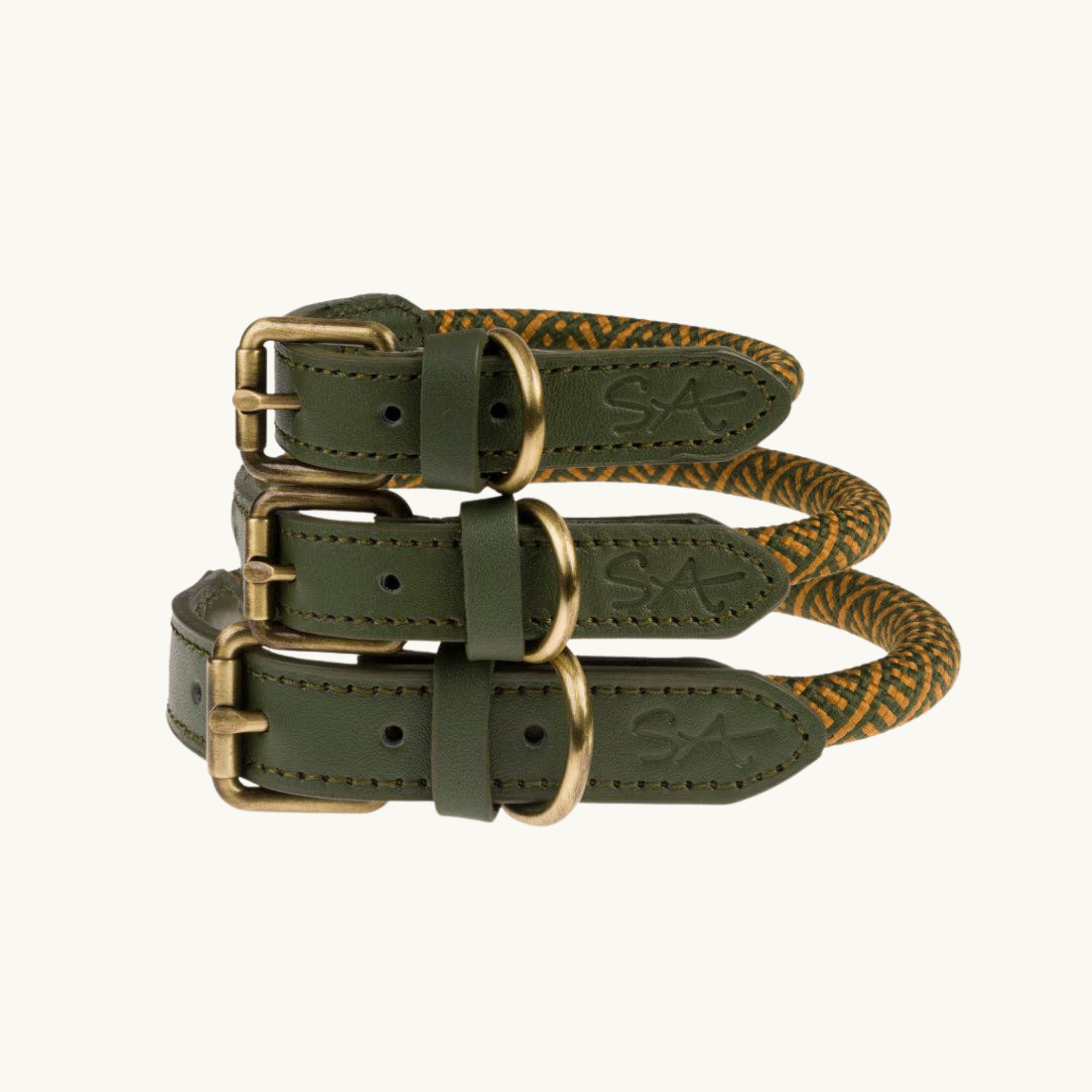 Forest Green Rope Dog Collar