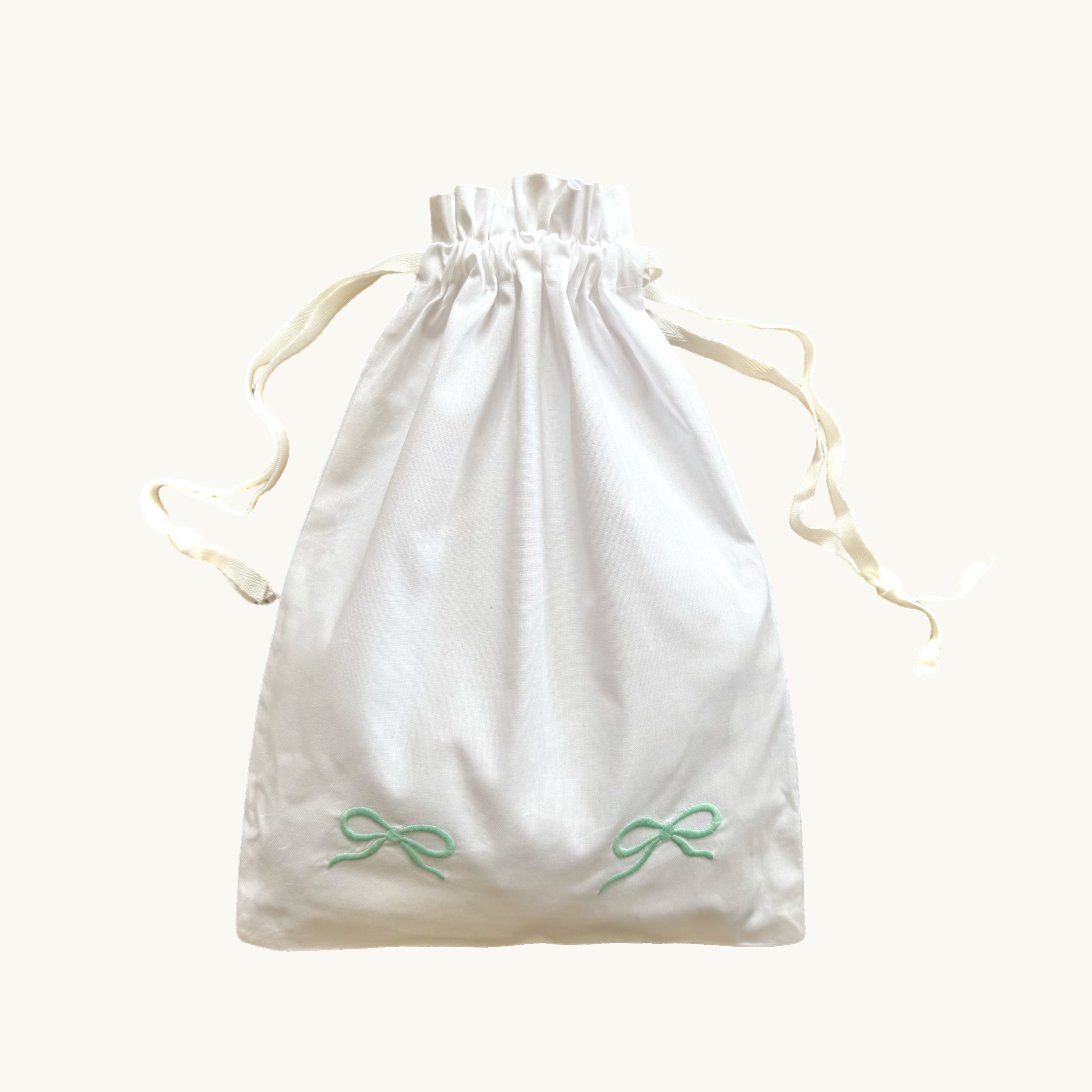 Green Bow Cotton Bag
