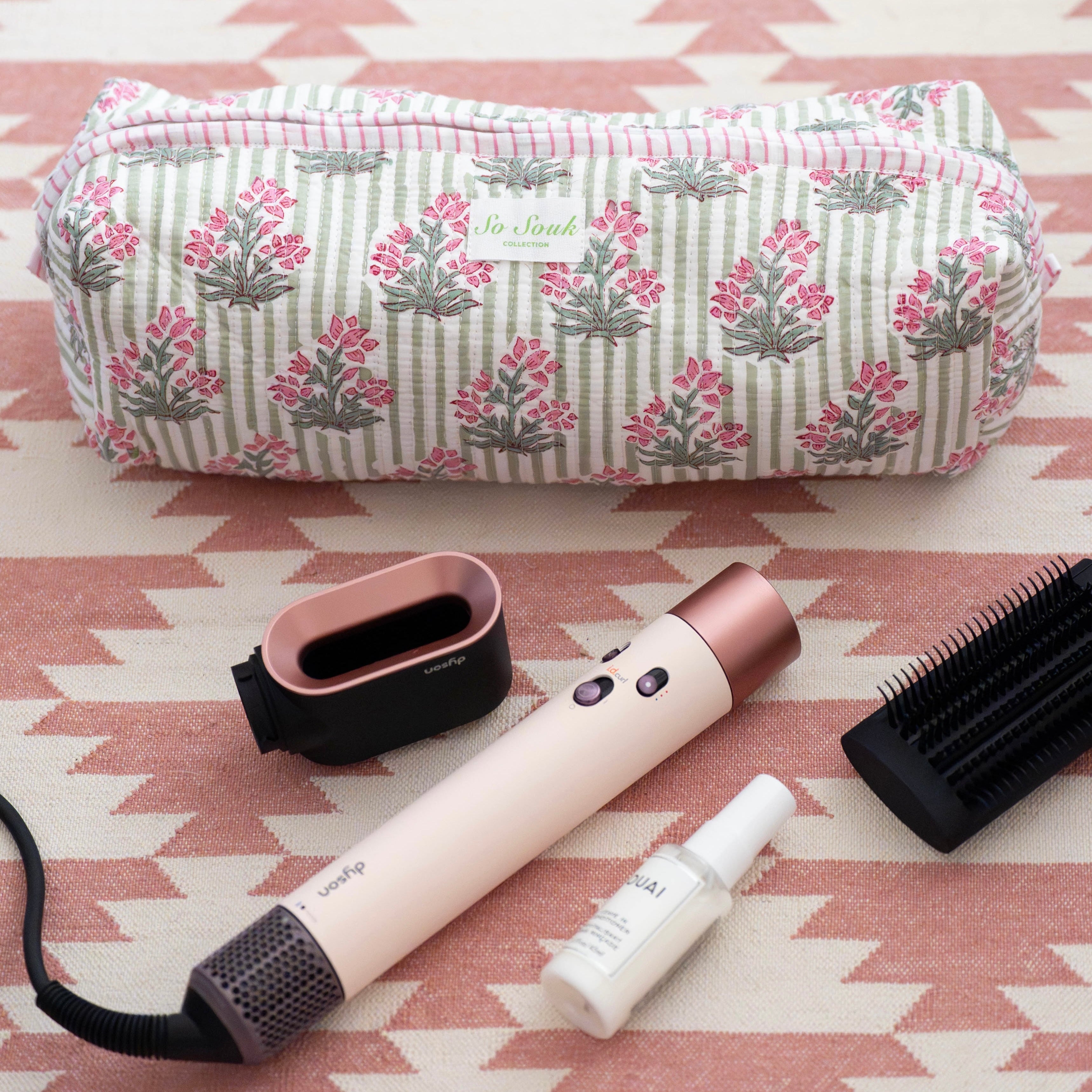 Green Johari Hair Accessories Bag