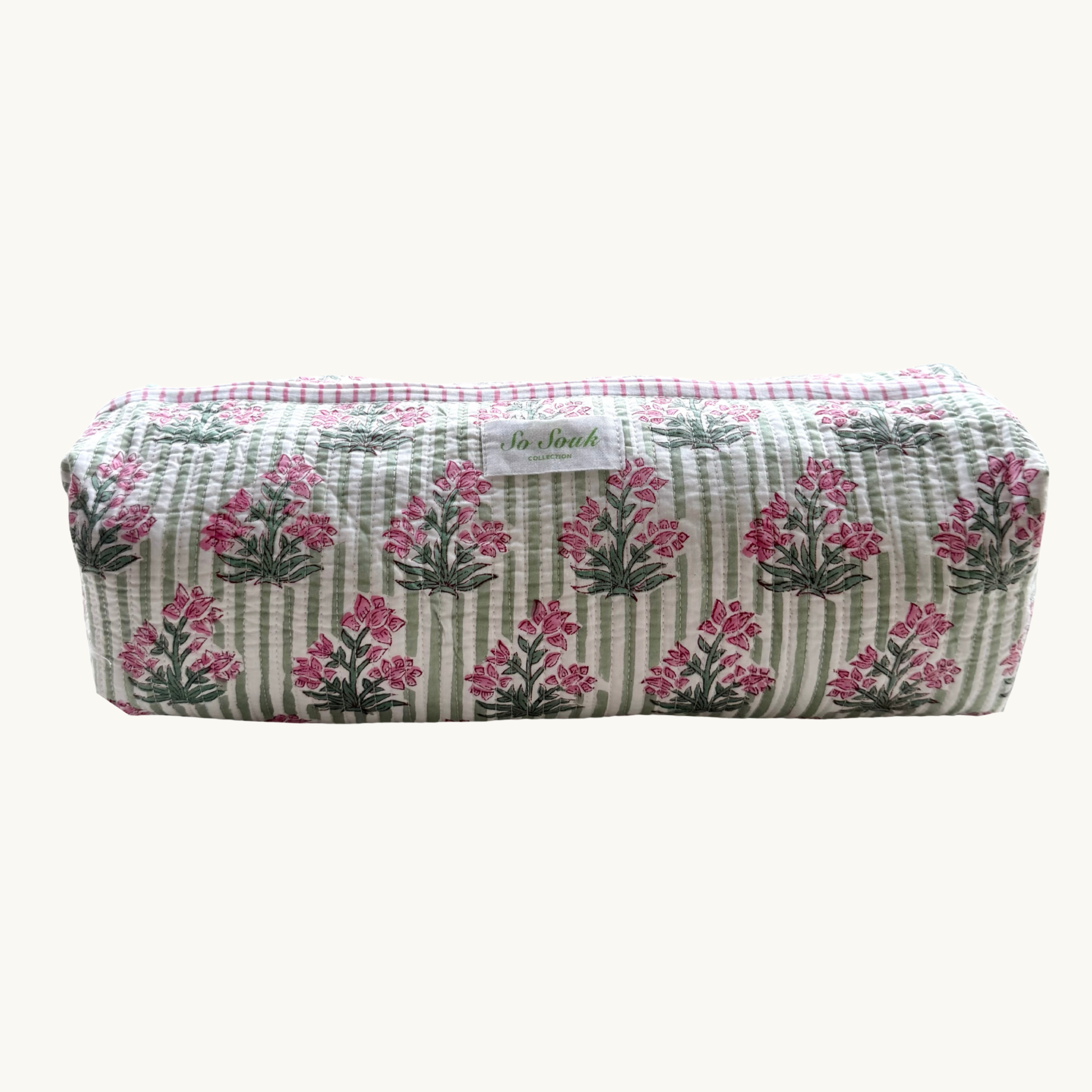 Floral patterned hair accessories bag 