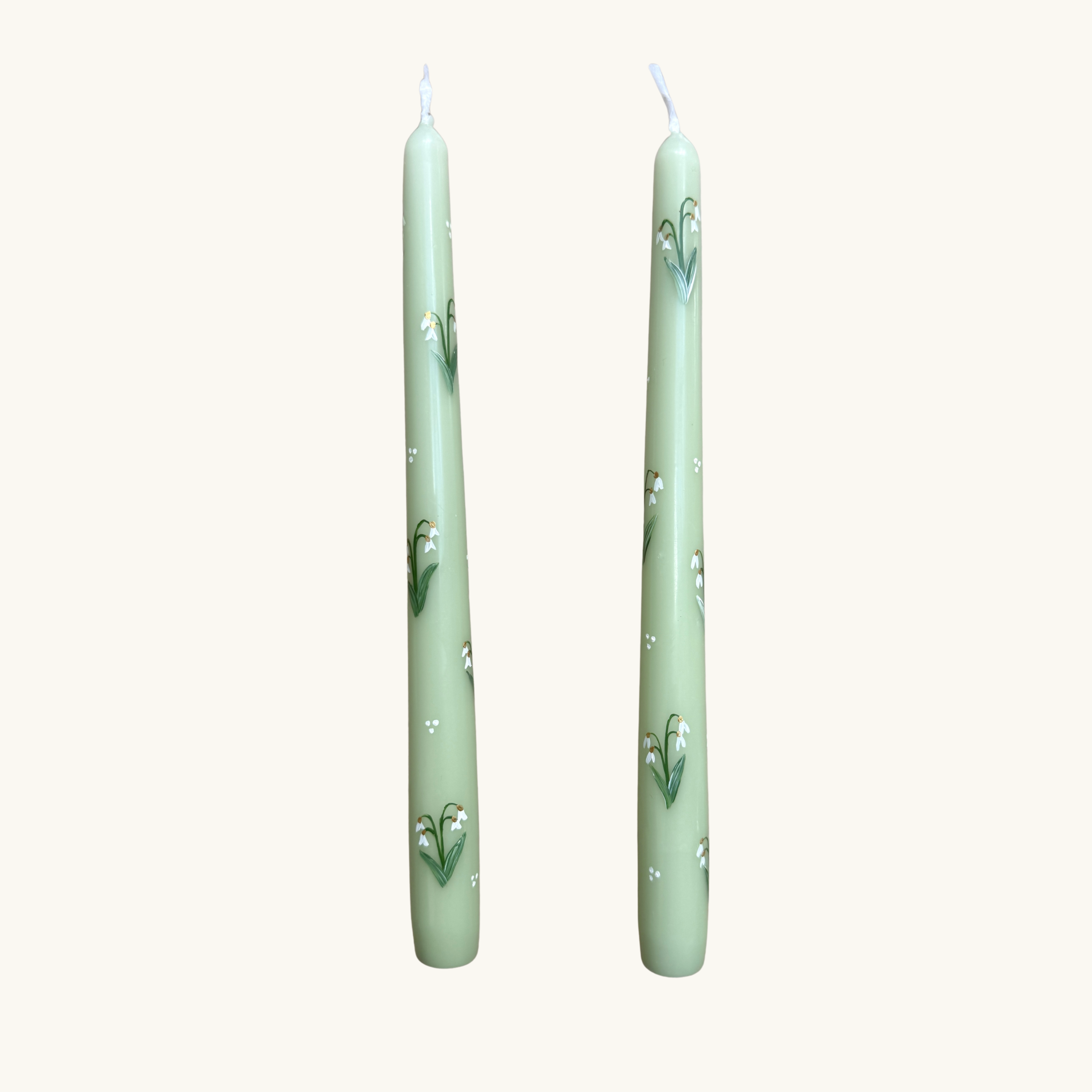 Green Snowdrops Candle (Single)