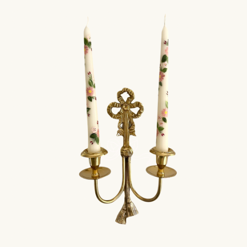 Double Bow Vintage Style Candle Sconce