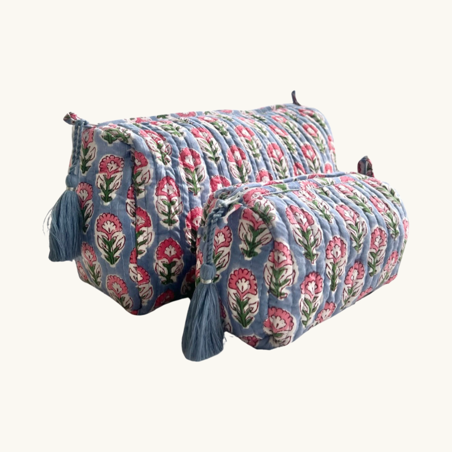 Blue Nila Handblocked Wash Bag