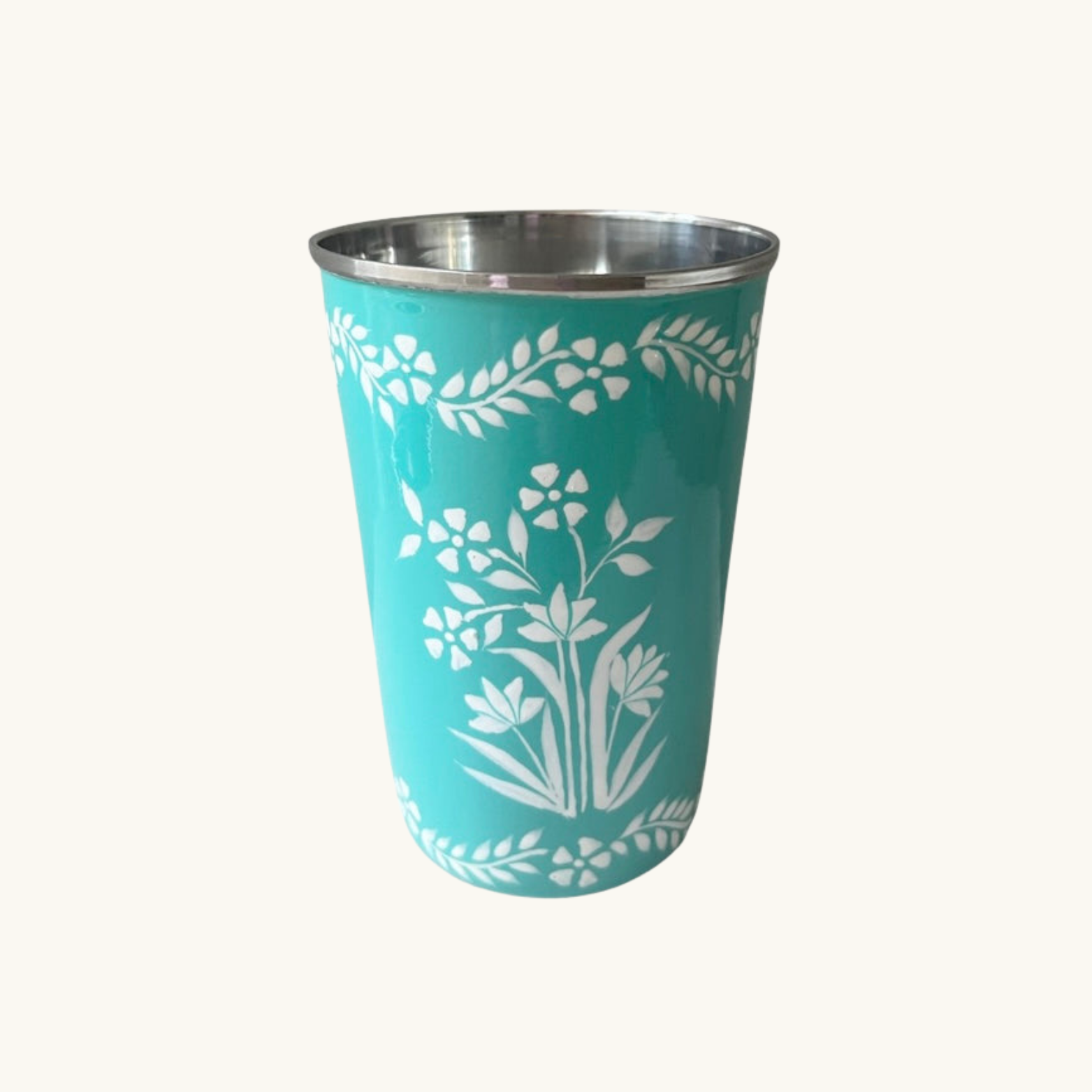 Enamel Handpainted Palladio Tumbler Sea Blue