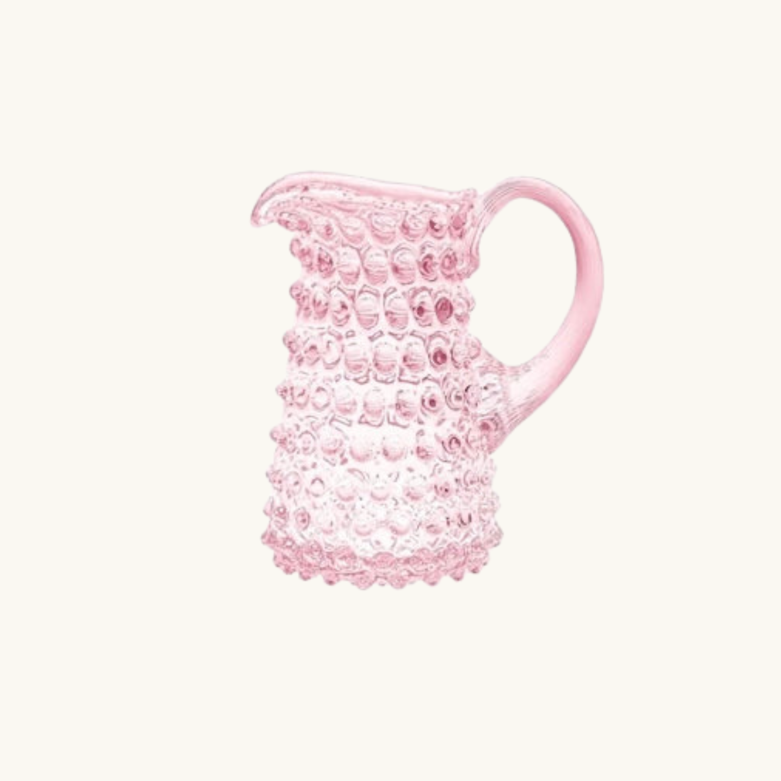 Hobnail Tall Jug Rose Pink (350ml)