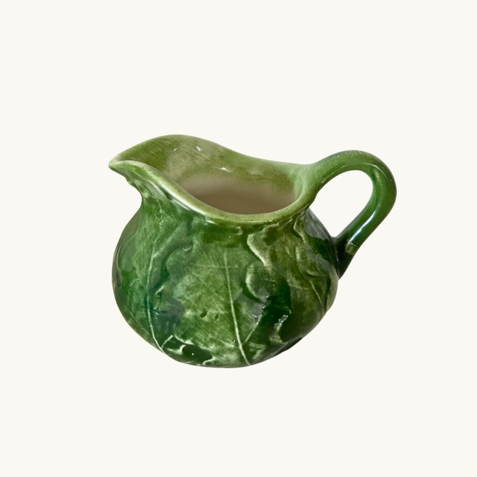 Green Oak Leaf Jug Tiny