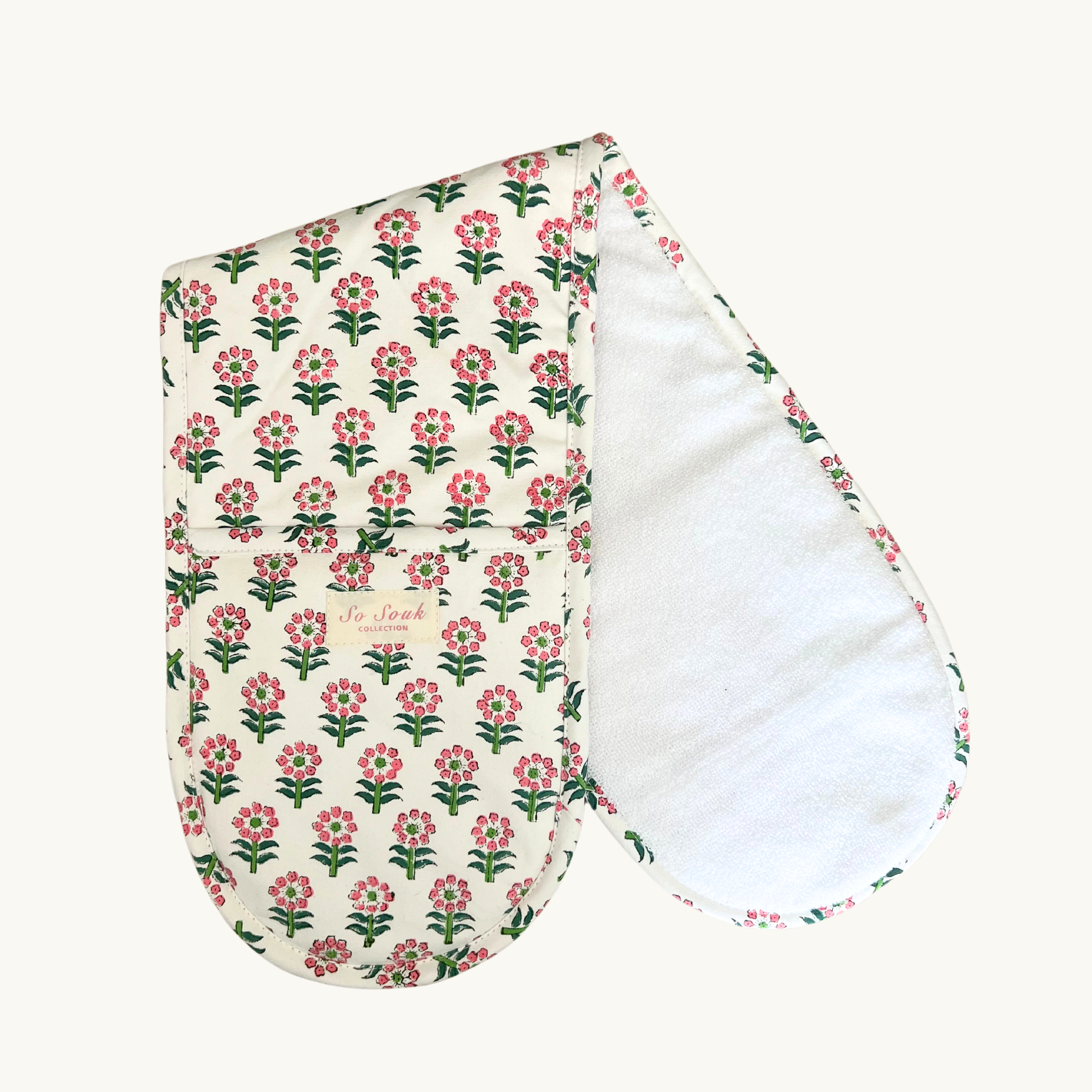 Pink Daisy Oven Gloves