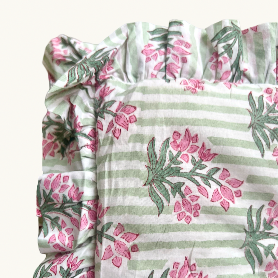 Green Johari Frilled Eiderdown