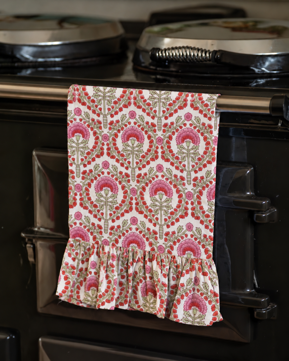 Frilled Pink Freya Kitchen Towel