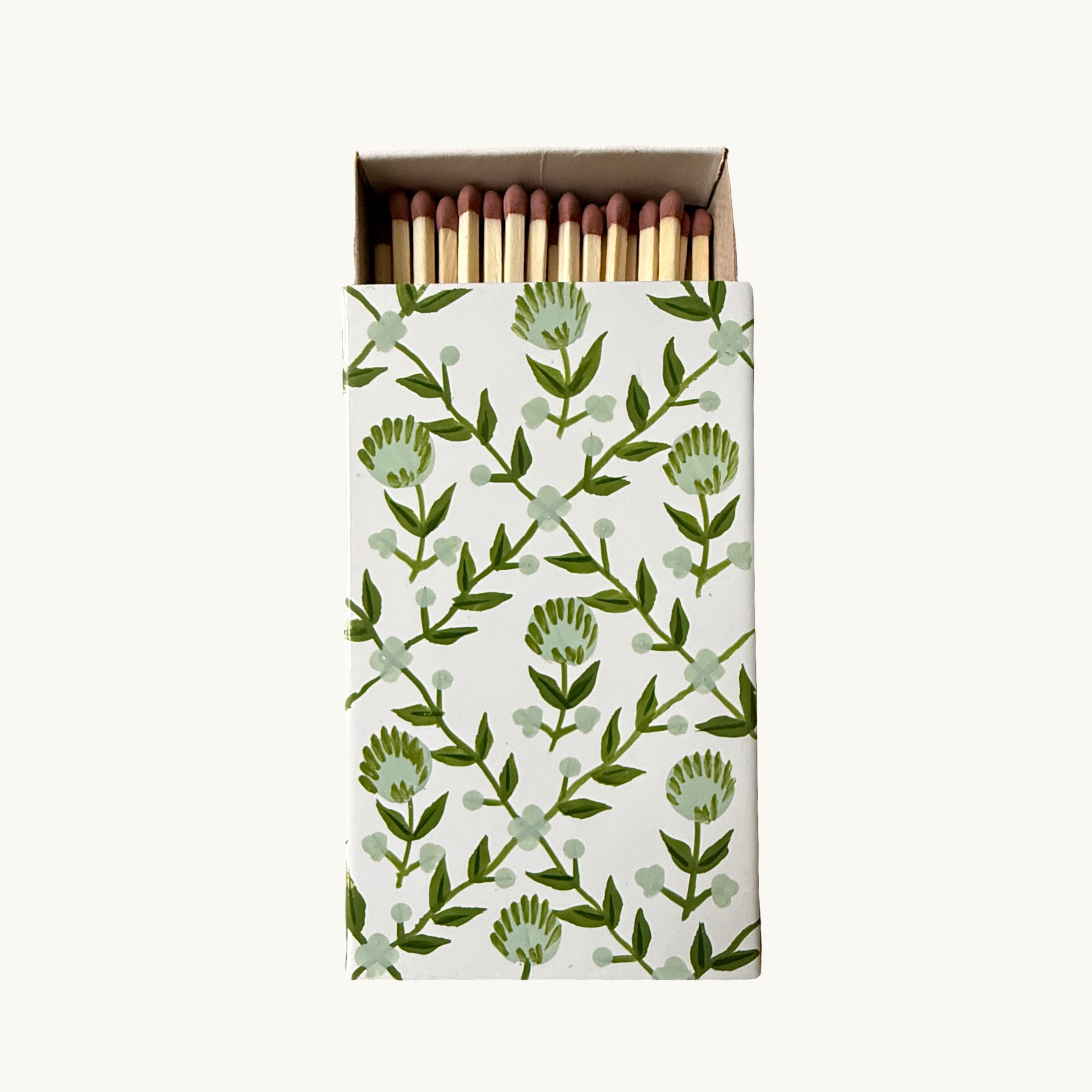 Green Trellis Handpainted Matchbox Sleeve