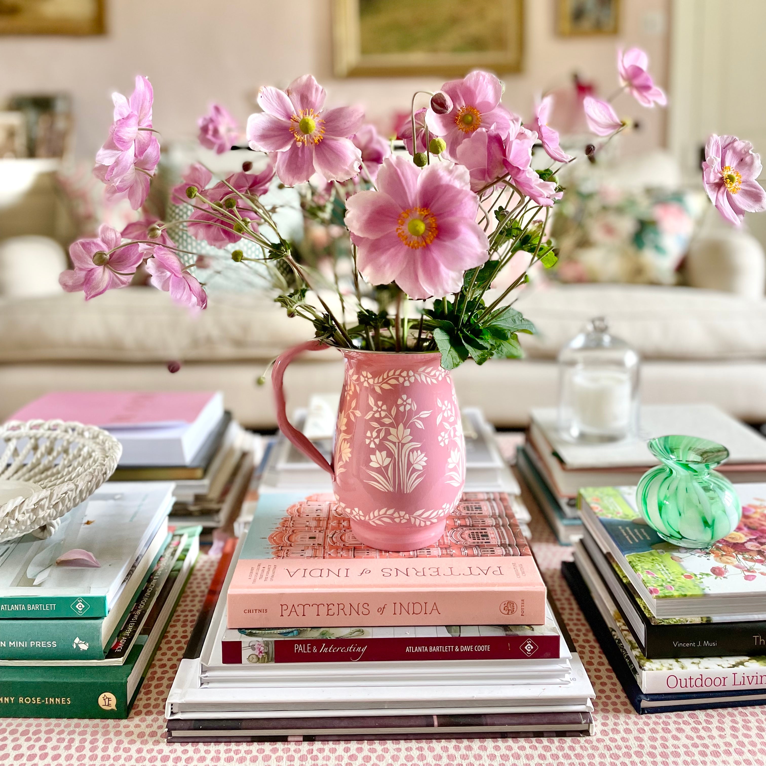 Enamel Hand Painted Palladio Jug Pink