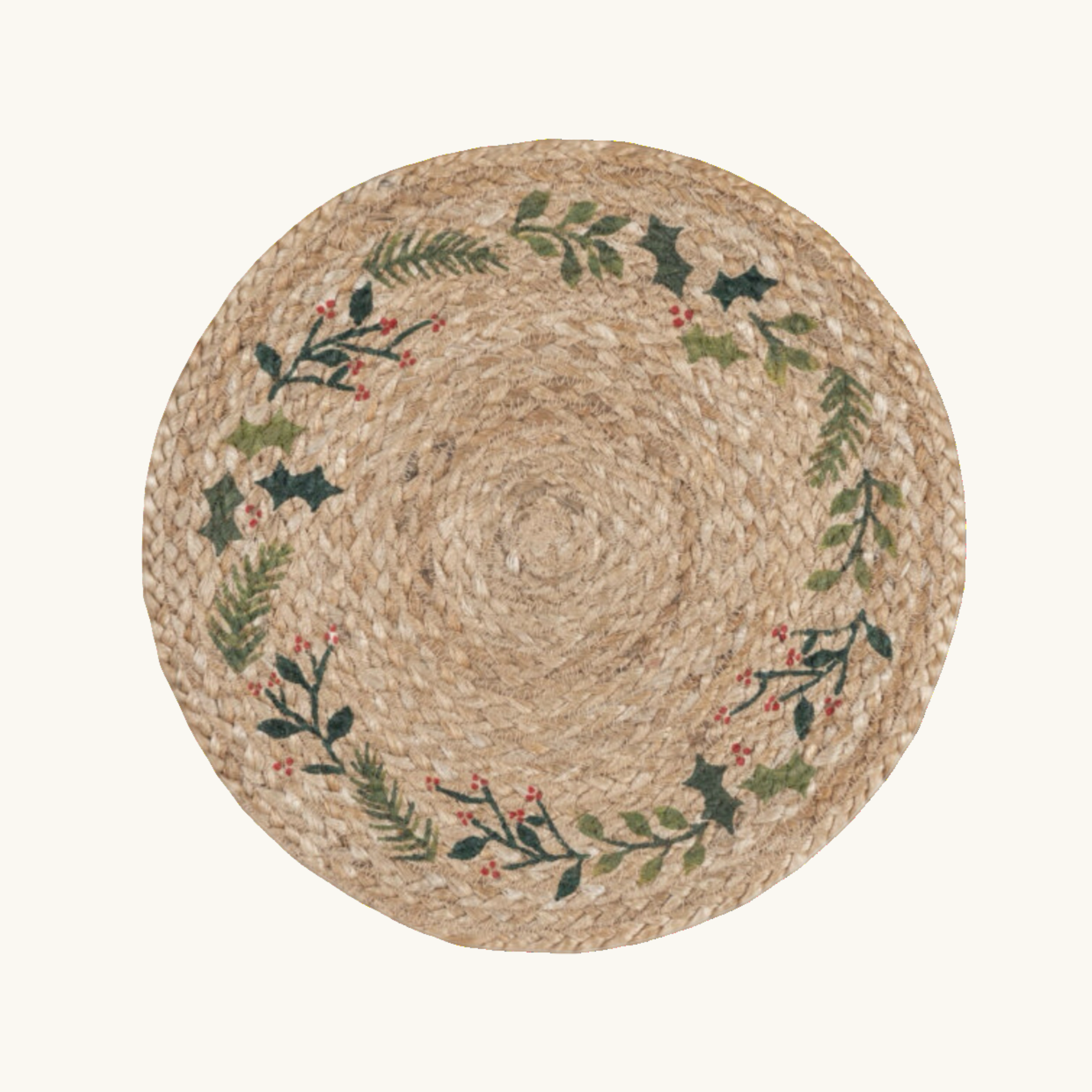 Natural Festive Jute Placemat