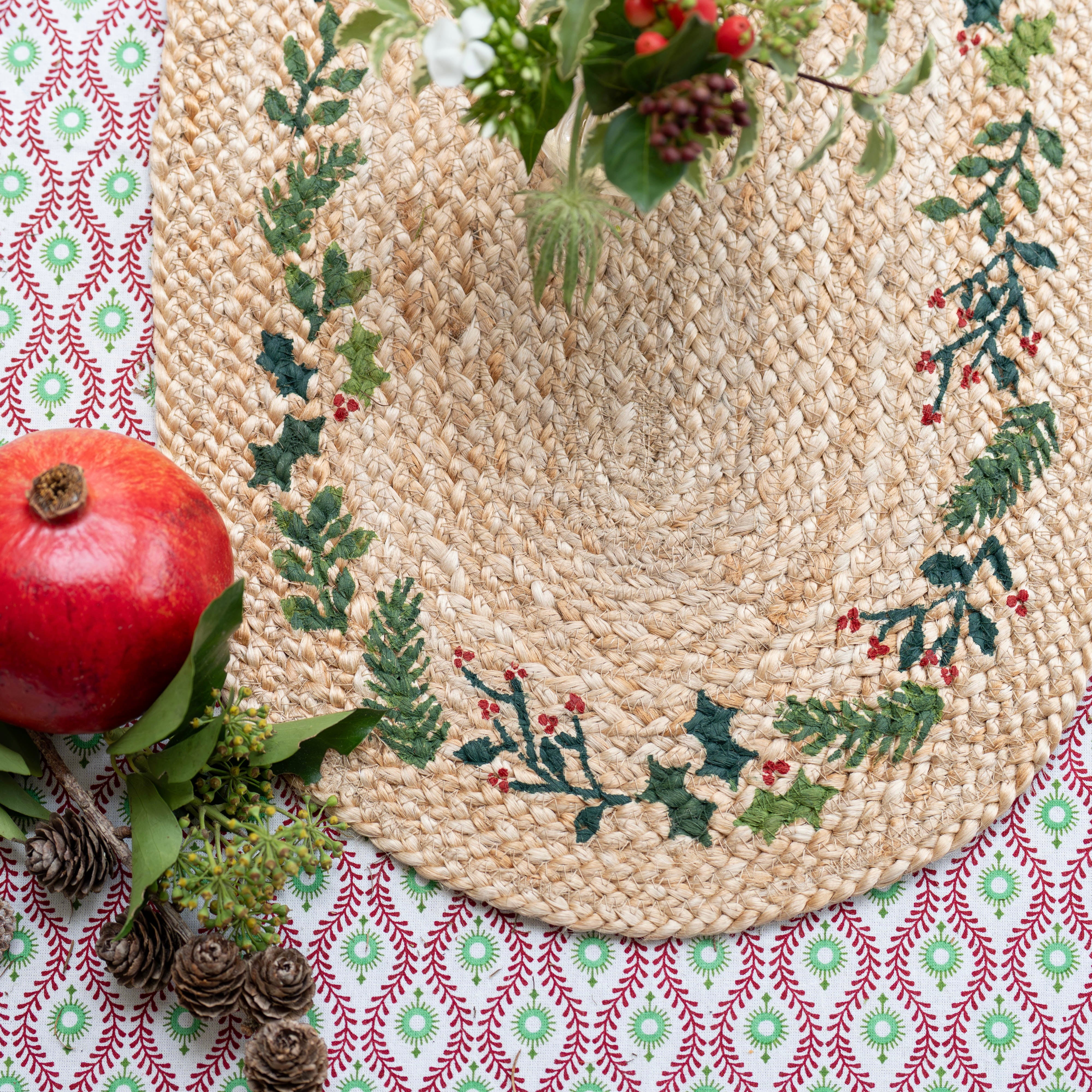 Natural Jute Festive Table Runner