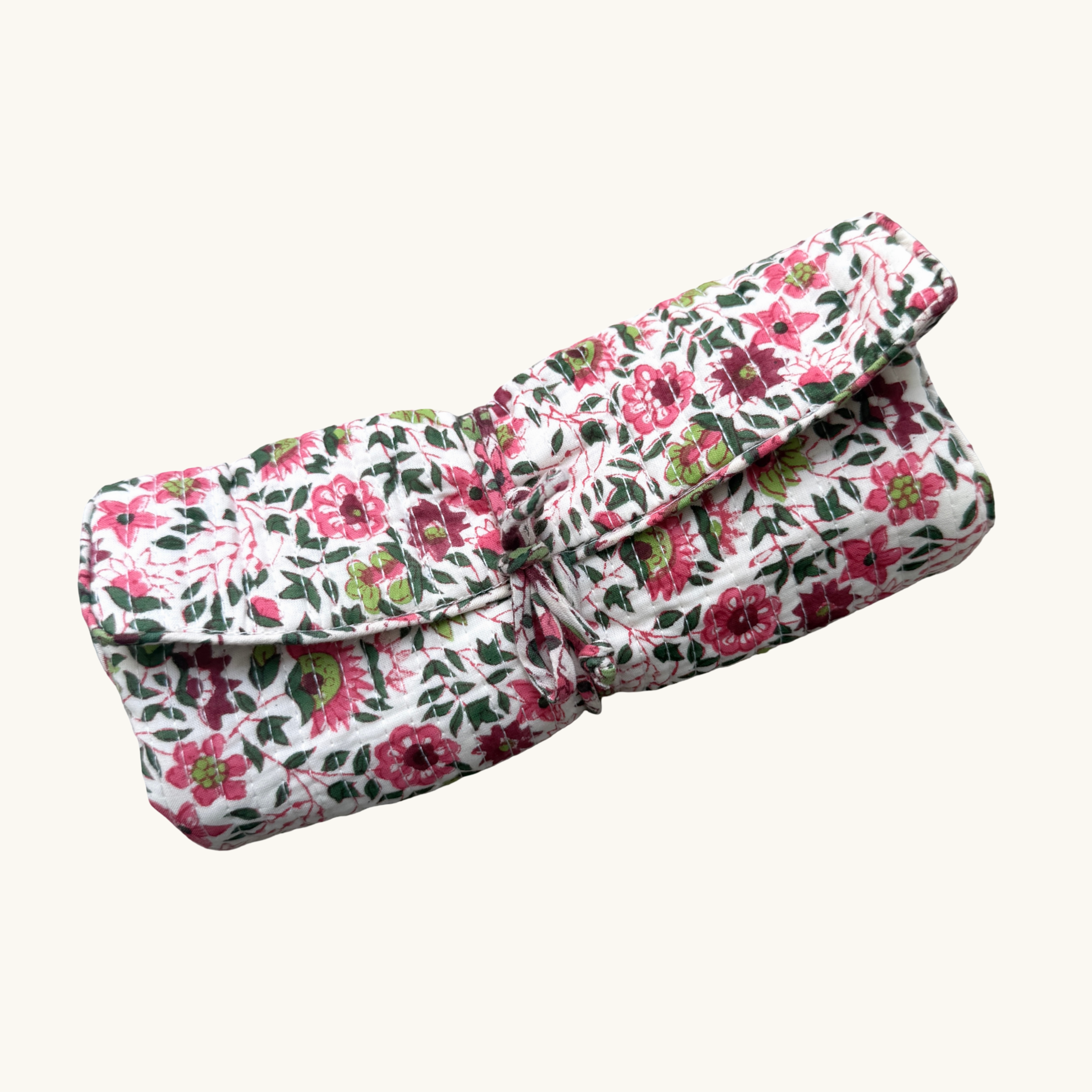 Pink Flora Jewellery Roll