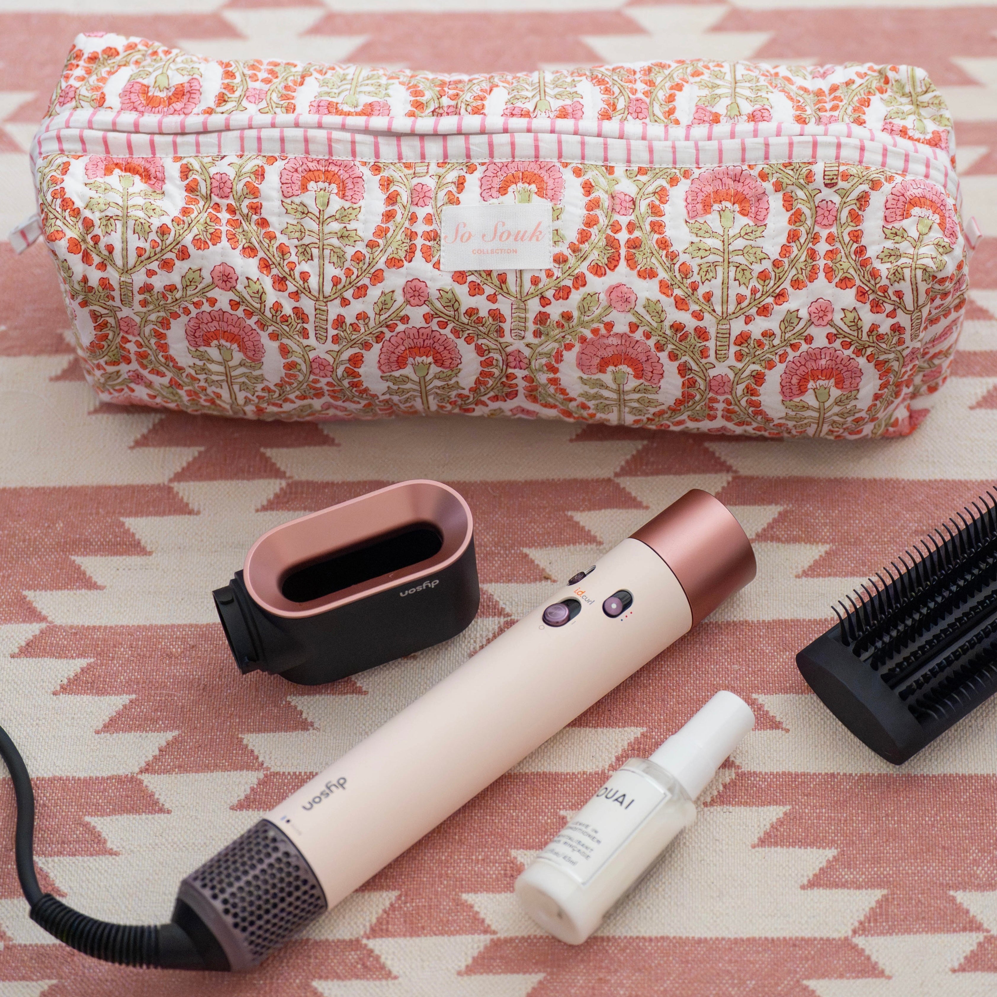 Pink Freya Hair Accessories Bag