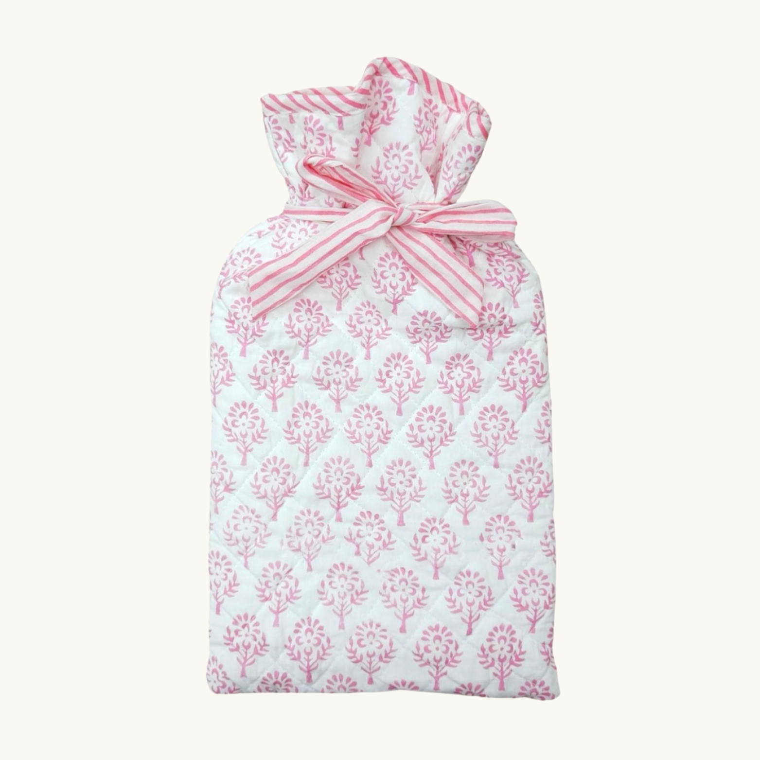 Pink Sprig Hot Water Bottle