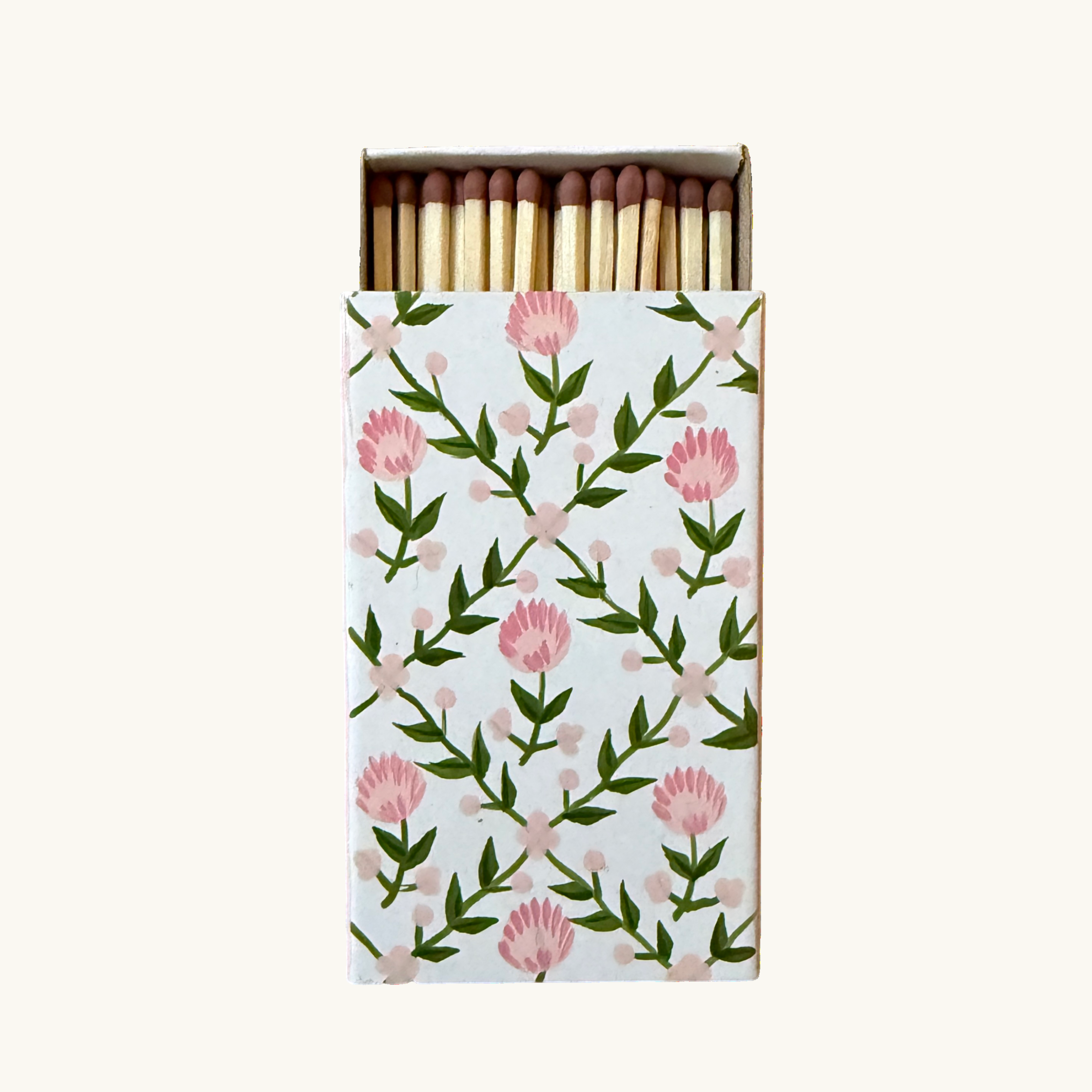 Pink Trellis Handpainted Matchbox Sleeve