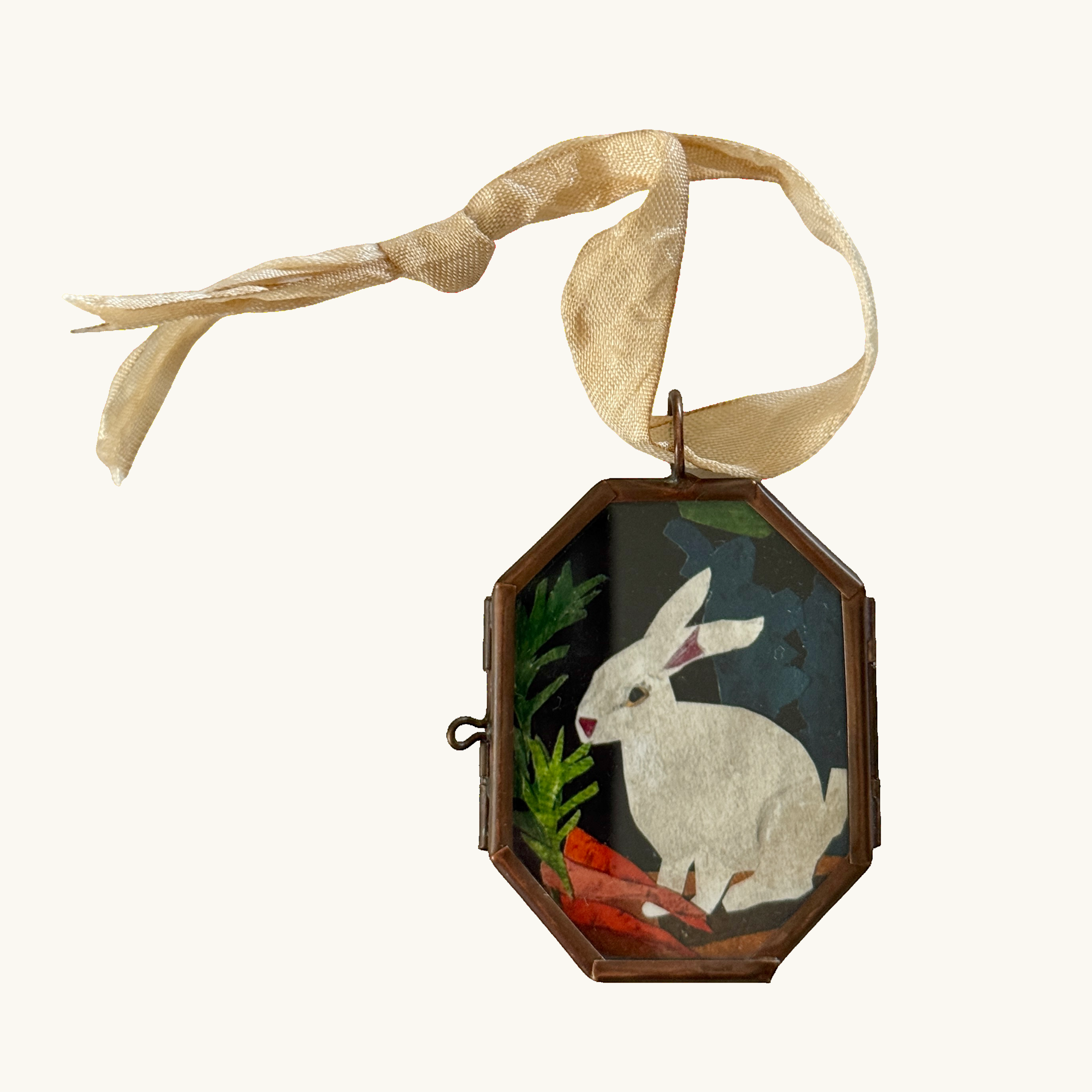 Rabbit Art Locket Ornament