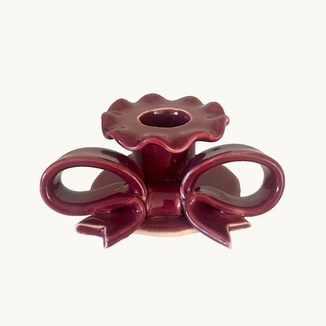 Red Bow Candlestick