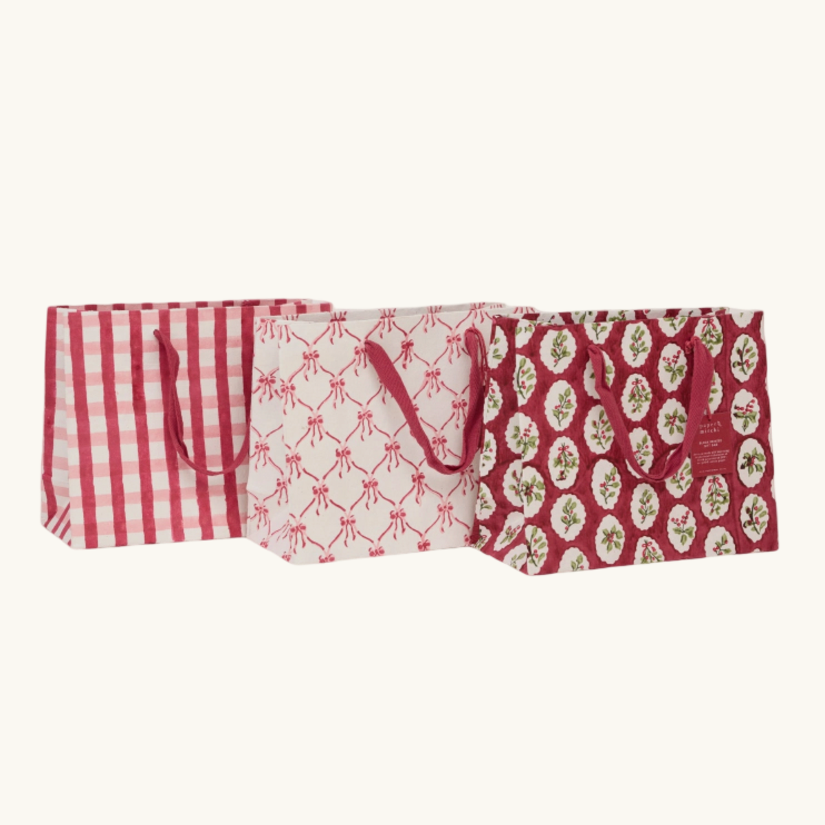 Red Festive Gift Bags (Medium)