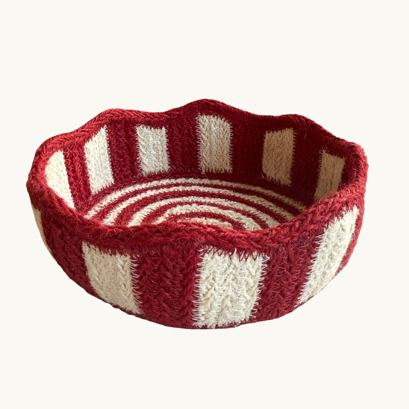 Red Jute Mini Basket