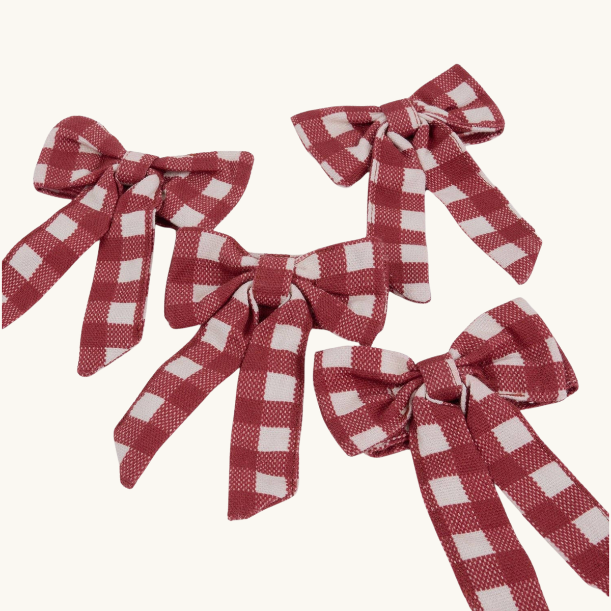 Rustic Red Gingham Napkin Rings (Set of 4)