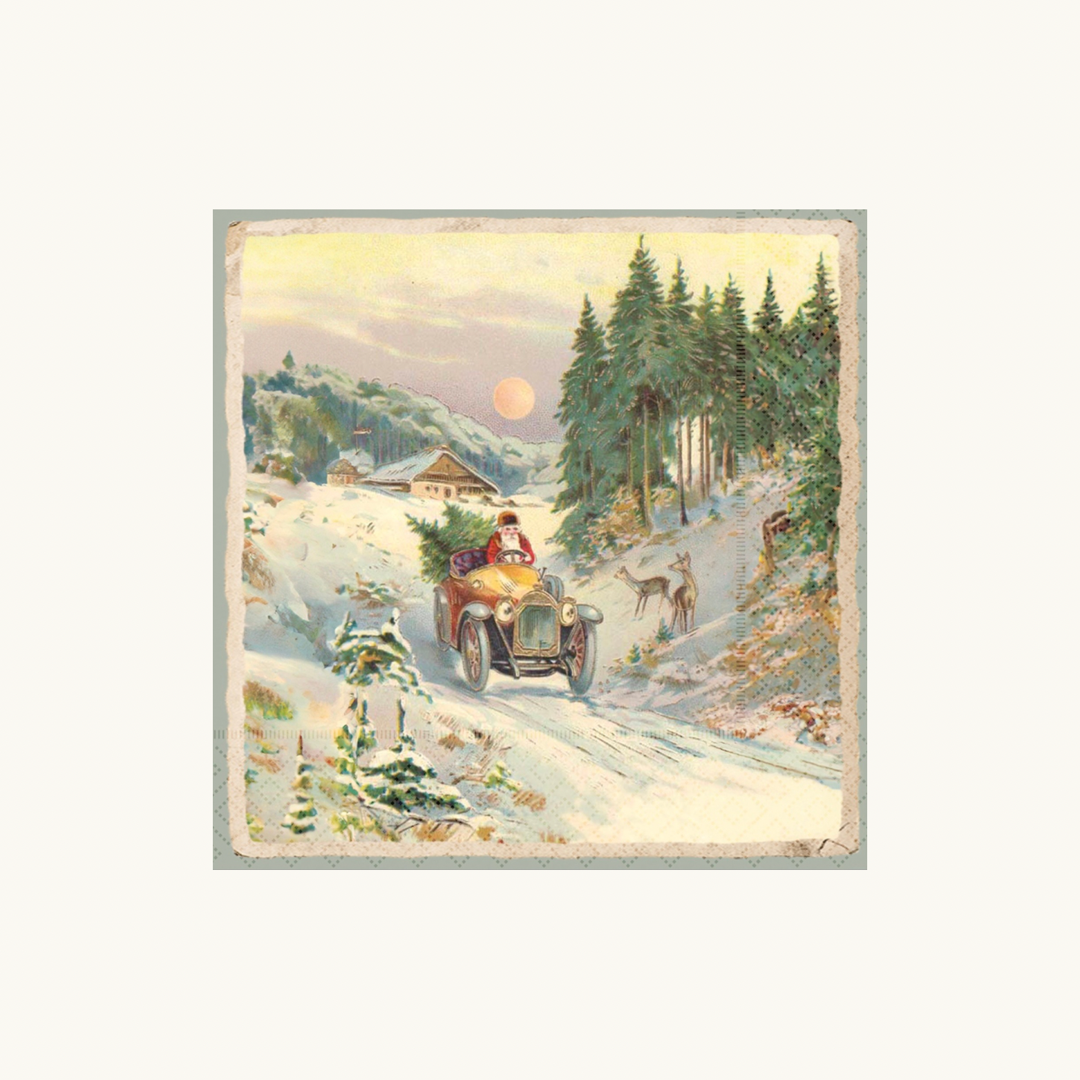 Snowy Christmas Paper Napkins