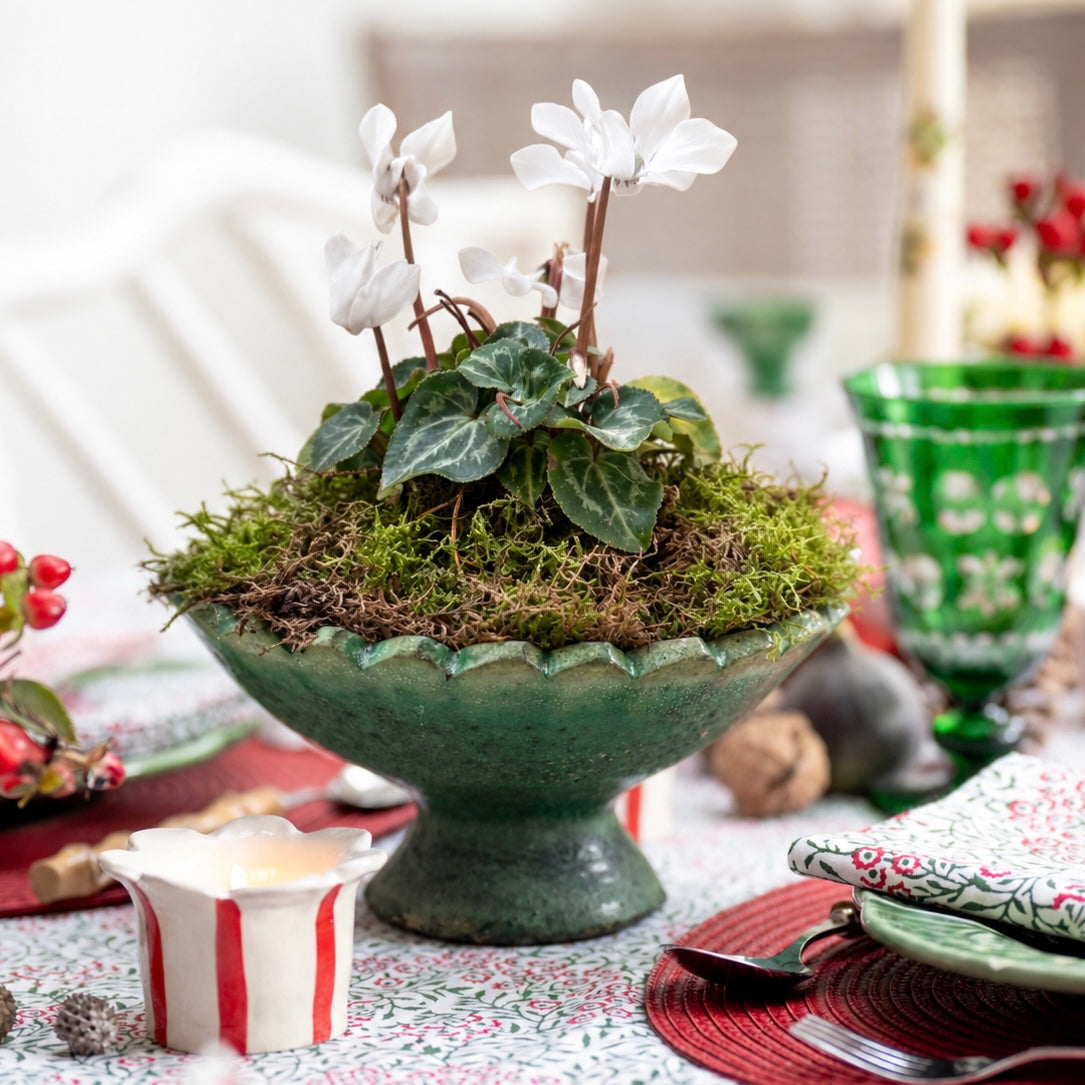 Tamegroute Green Pedestal Bowl (Small)