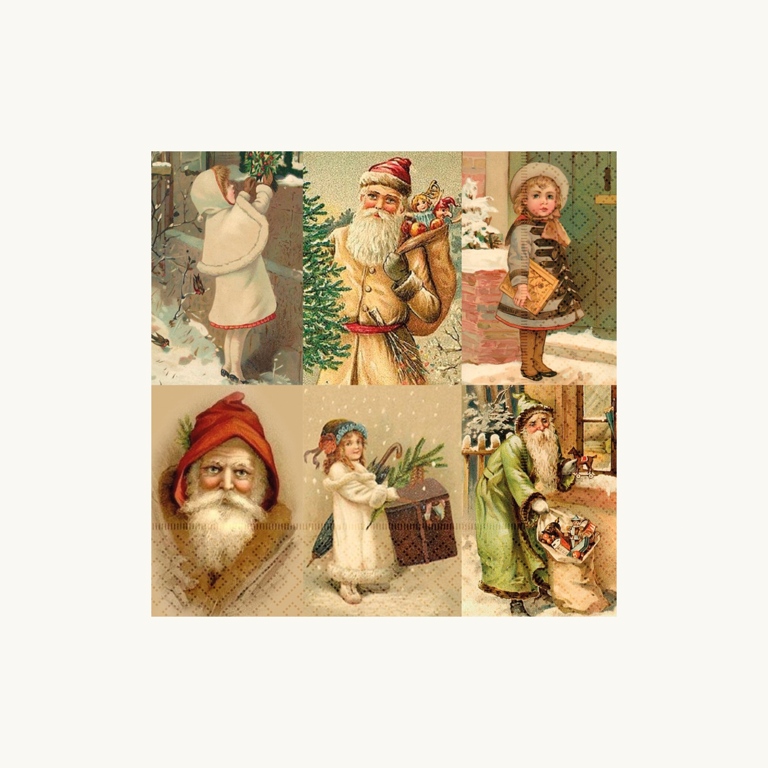 Vintage Christmas Paper Napkins