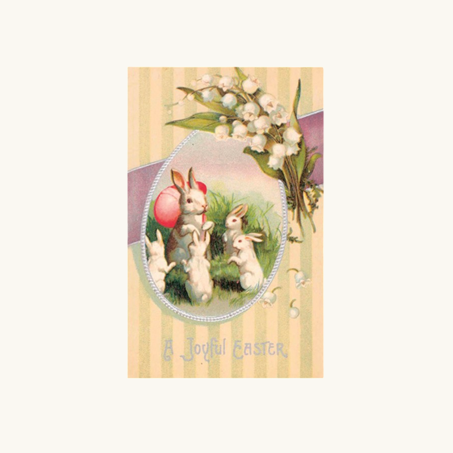 Vintage Easter Rabbits Postcard