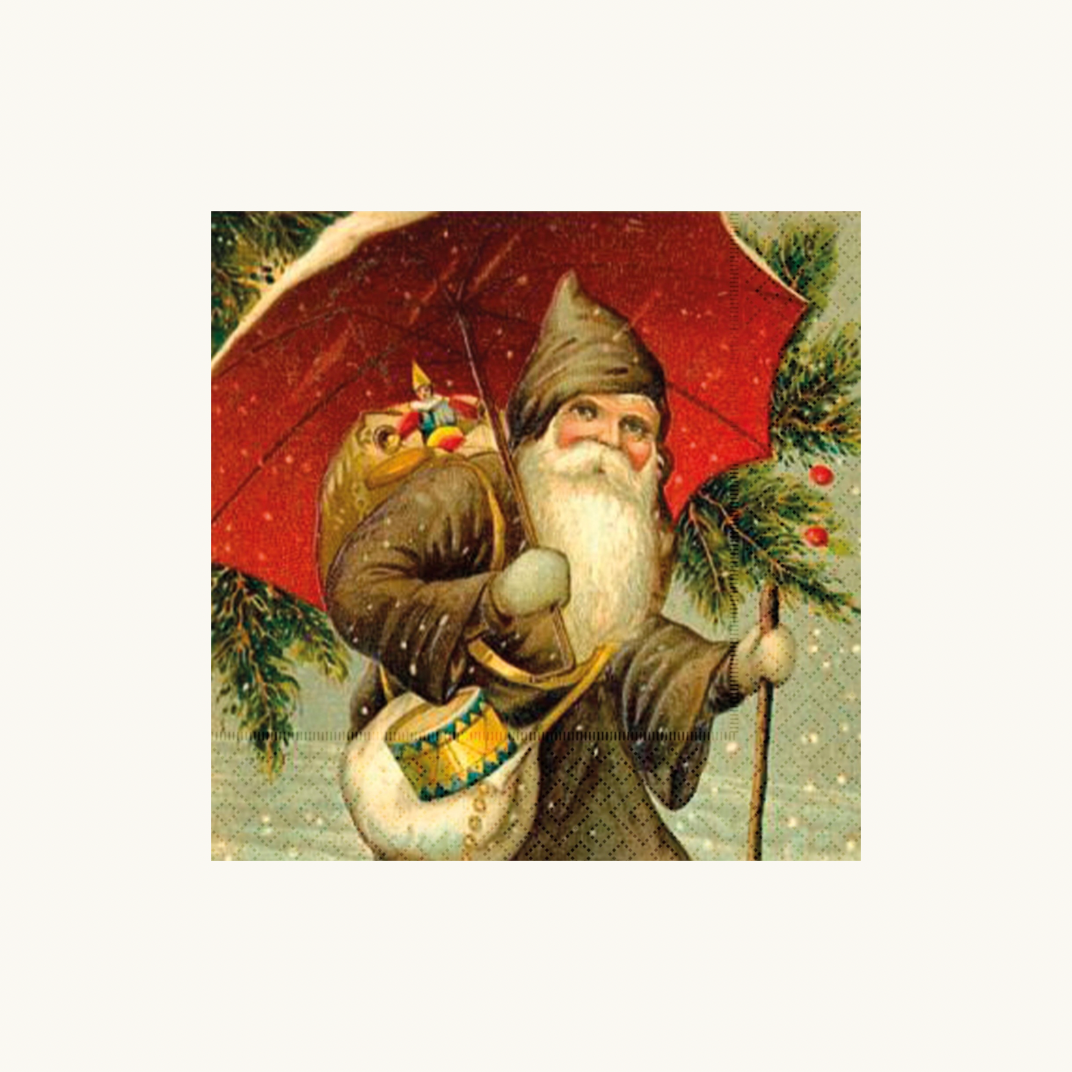 Vintage Father Christmas Paper Napkins